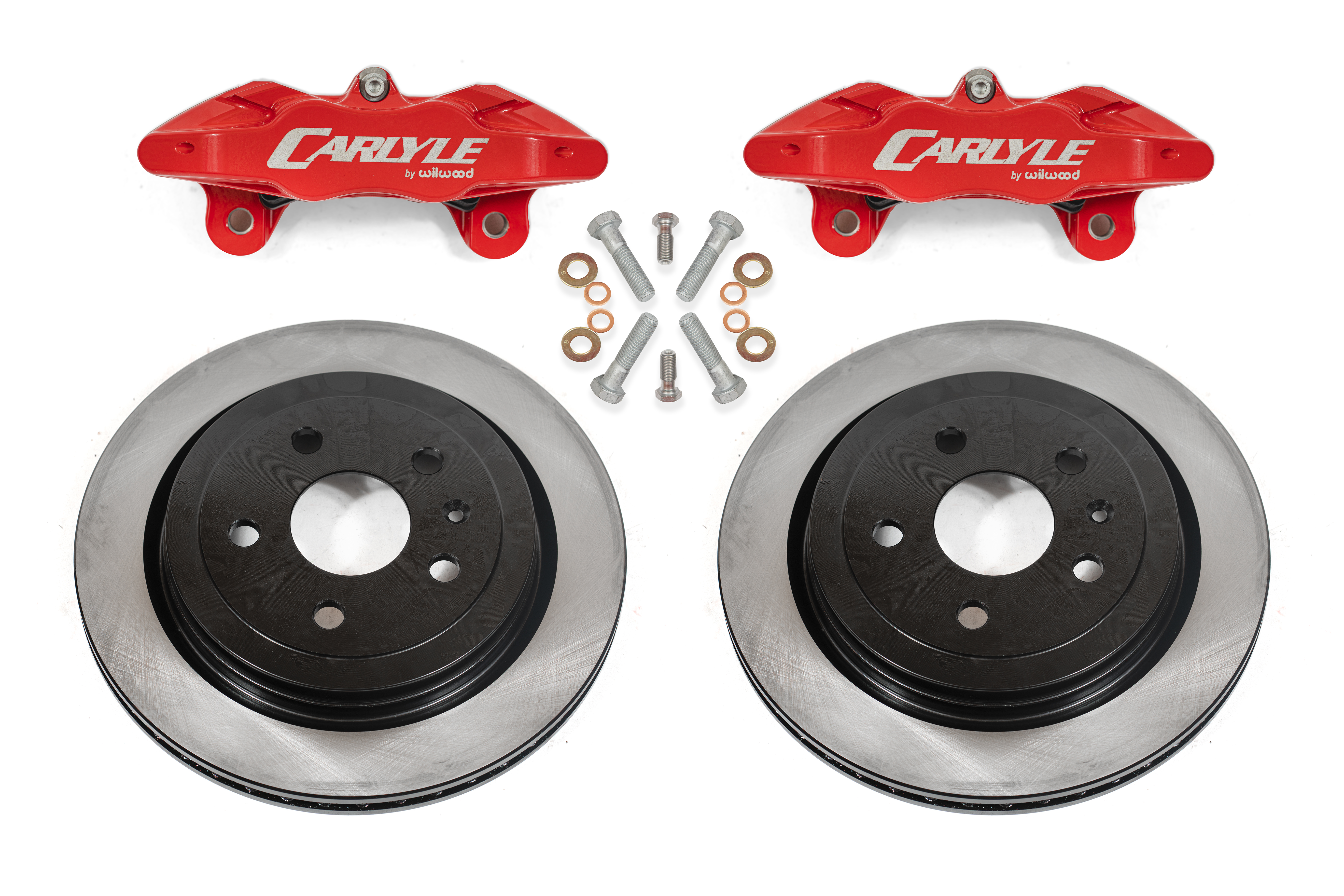 BMR Suspension Brake Kit for 15" Conversion, Solid Rotors, Red Calipers DBK551