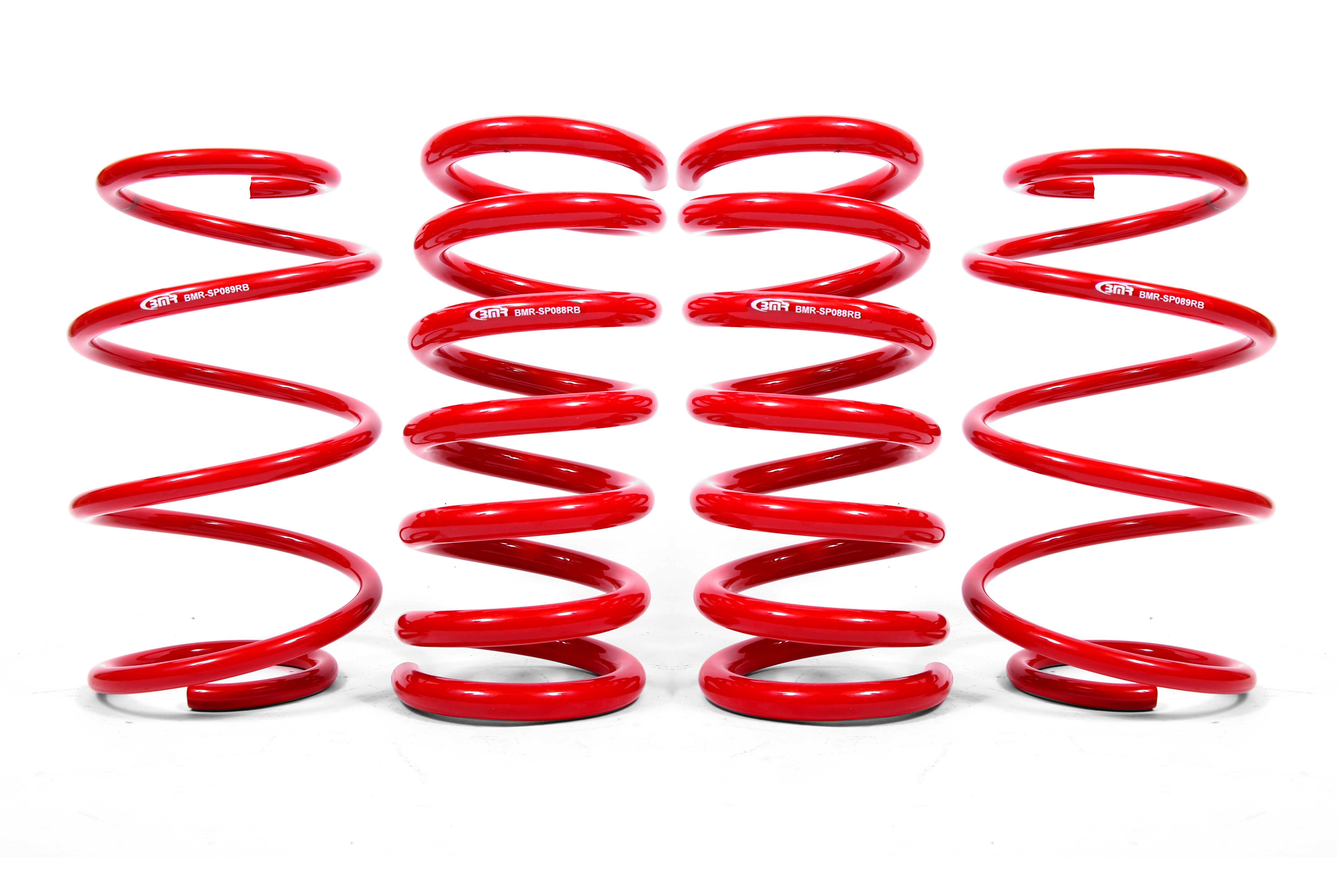 BMR Suspension Lowering Springs, Set of 4, Minimum Drop Front, Drag Version SPD763R