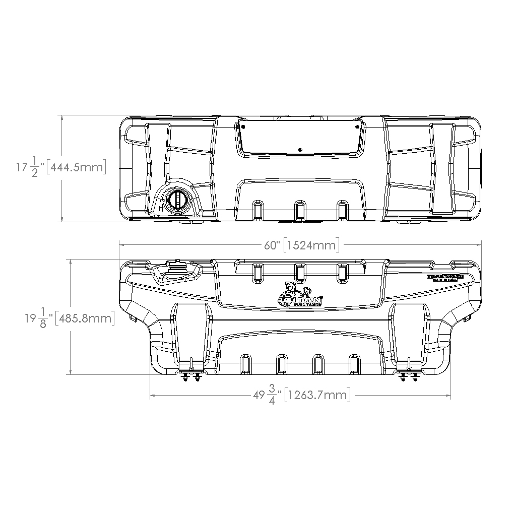 Titan Fuel Tanks TITAN Travel Trekker In-Bed Auxiliary Fuel System 50 Gallon 5410050