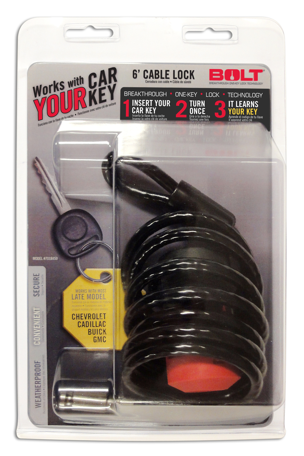 BOLT 6FT. CABLE LOCK GM LATE MODEL 7018450