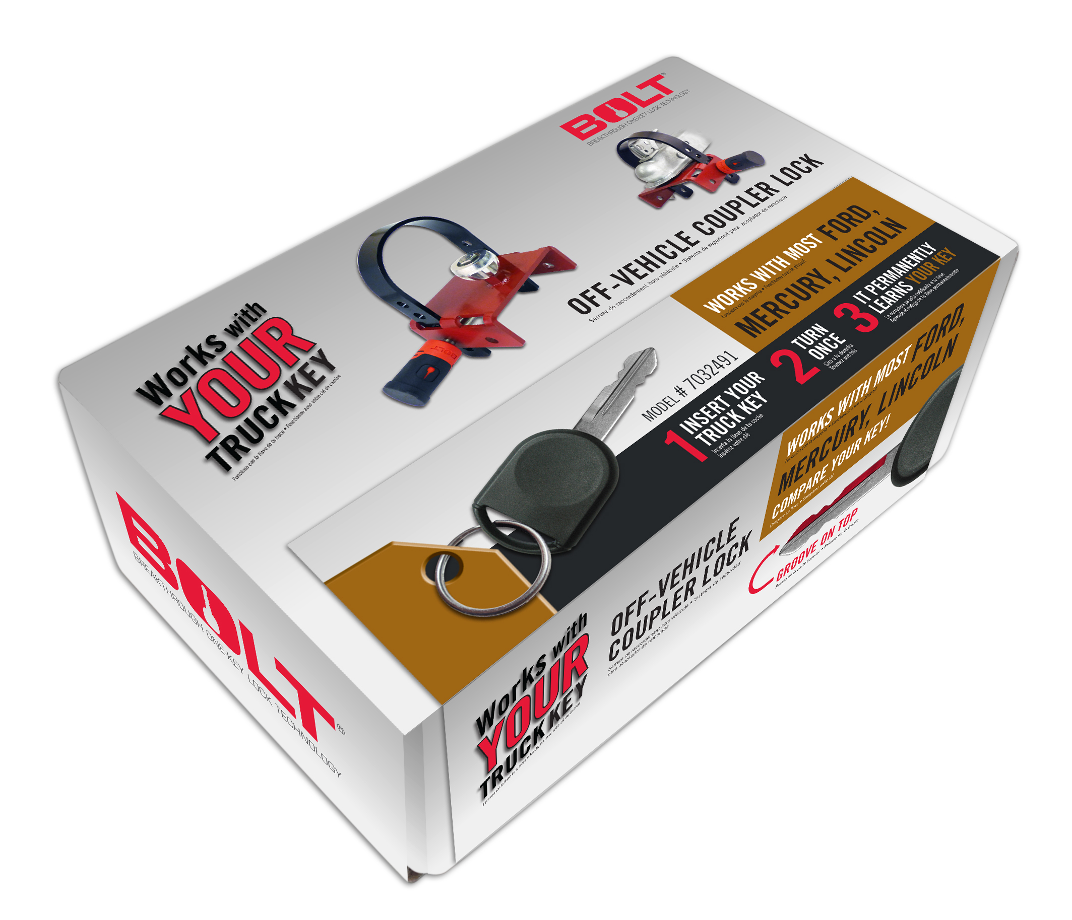 BOLT OFF-VEHICLE COUPLER LOCK FORD 7032491