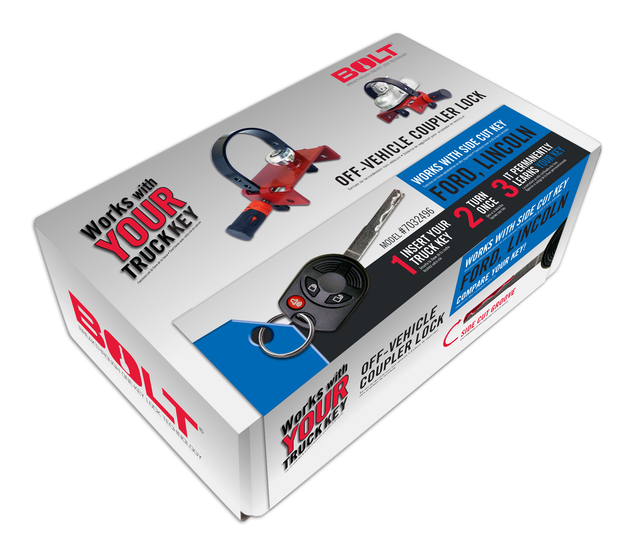 BOLT OFF-VEHICLE COUPLER LOCK FORD SIDE CUT 7032496