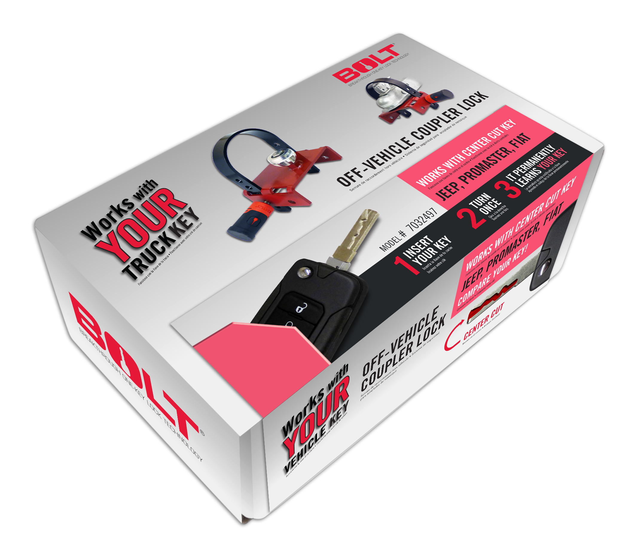 BOLT OFF-VEHICLE COUPLER LOCK JEEP CENTER CUT 7032497