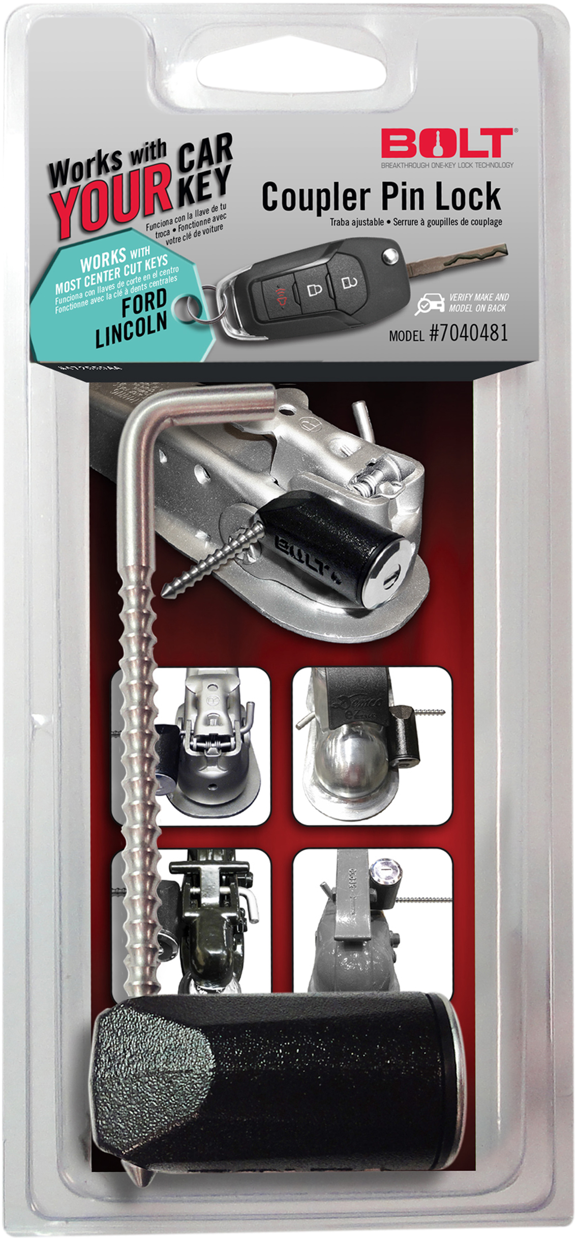 BOLT COUPLER PIN LOCK FORD CENTER CUT 7040481