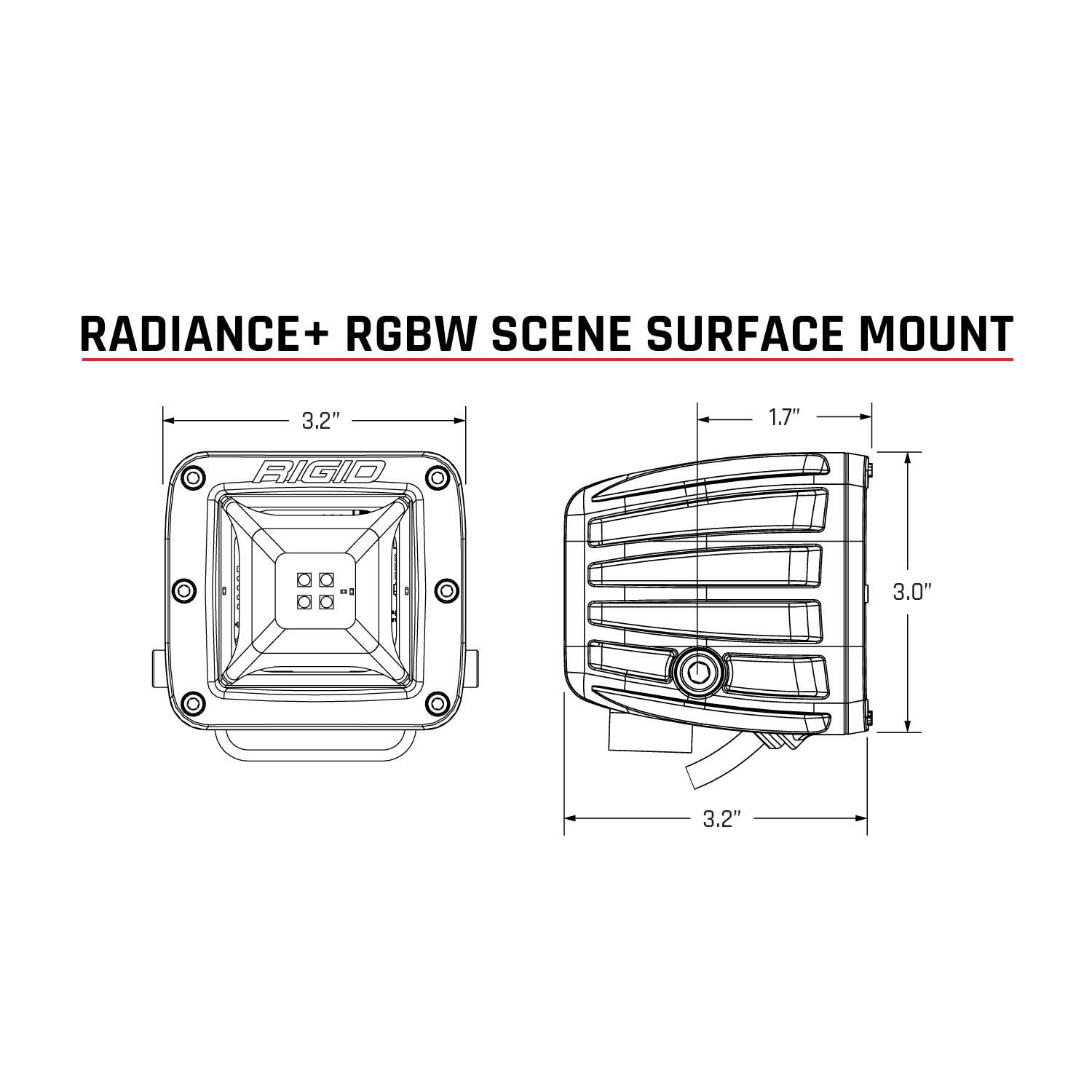 RIGID Industries Radiance+ Scene RGBW Surface Mount 682053