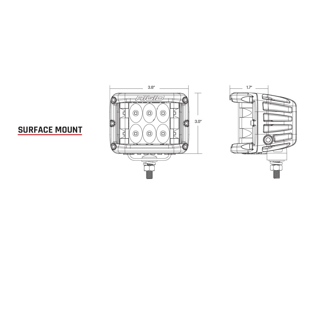 RIGID Industries 2022+ Toyota Tundra D-SS Series A-Pillar Lighting Kit 46808