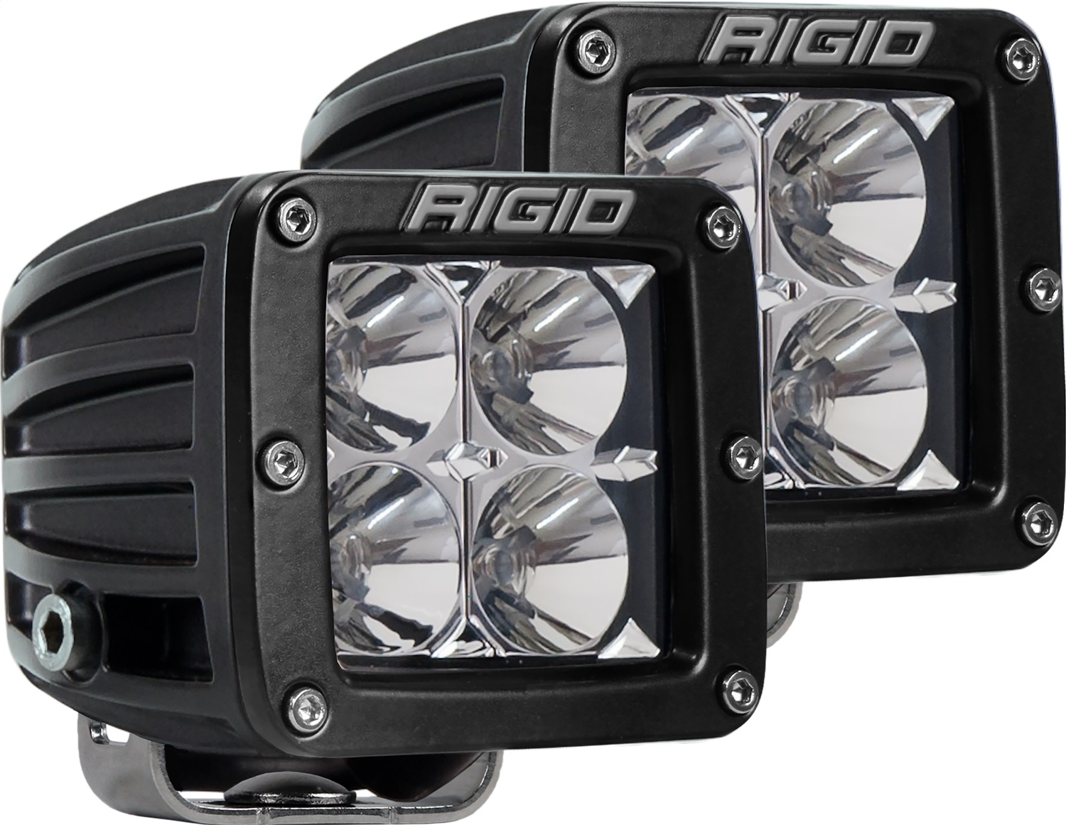 RIGID Industries D-Series PRO LED Light, Flood Optic, Surface Mount, Pair 202113