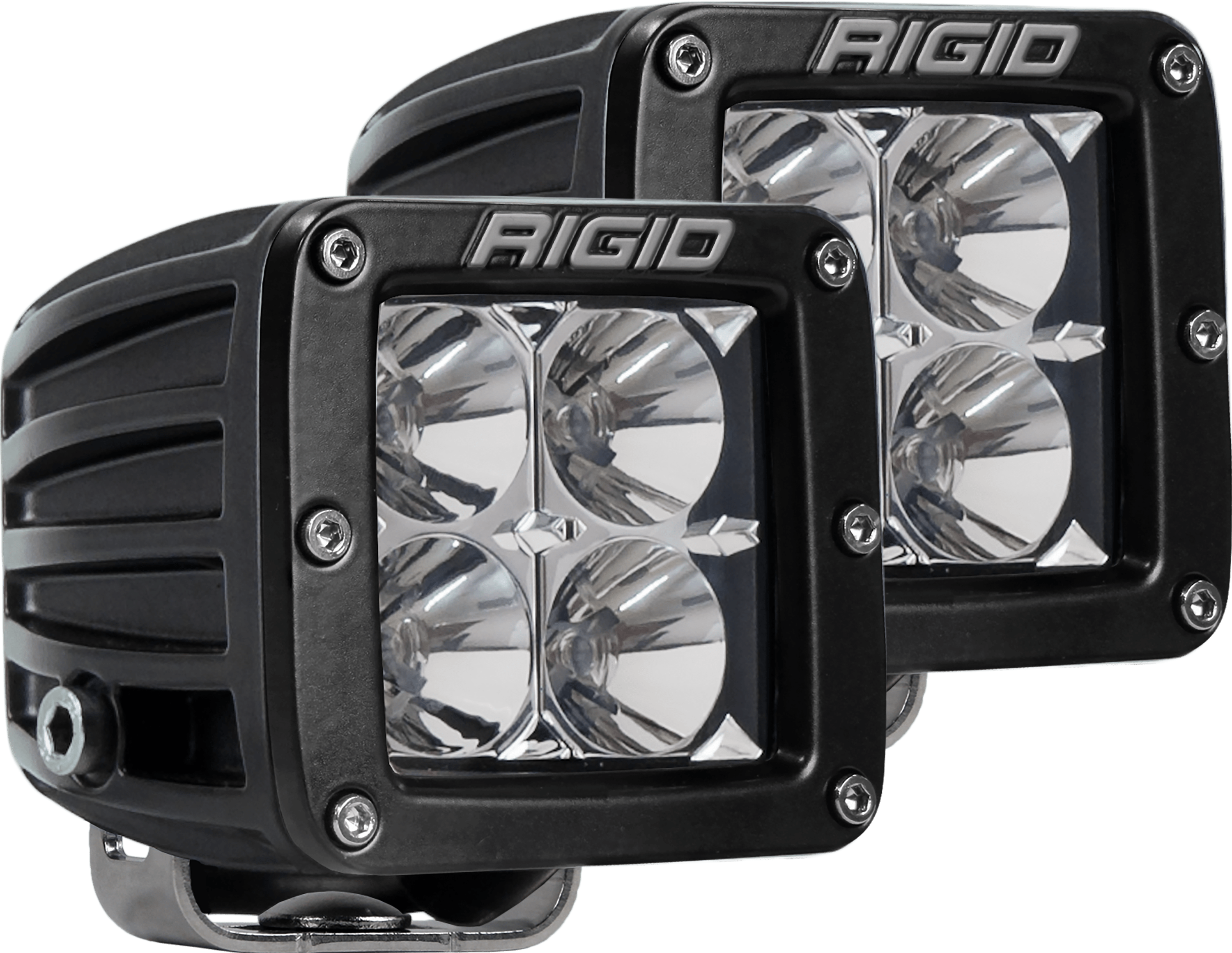 RIGID Industries D-Series PRO LED Light, Flood Optic, Surface Mount, Pair 202113