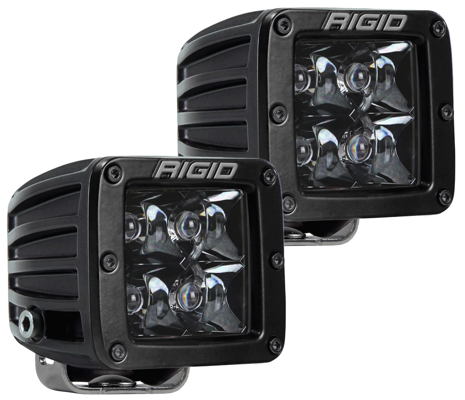 RIGID Industries D-Series PRO Midnight Edition, Spot Optic, Surface Mount, Pair 202213BLK