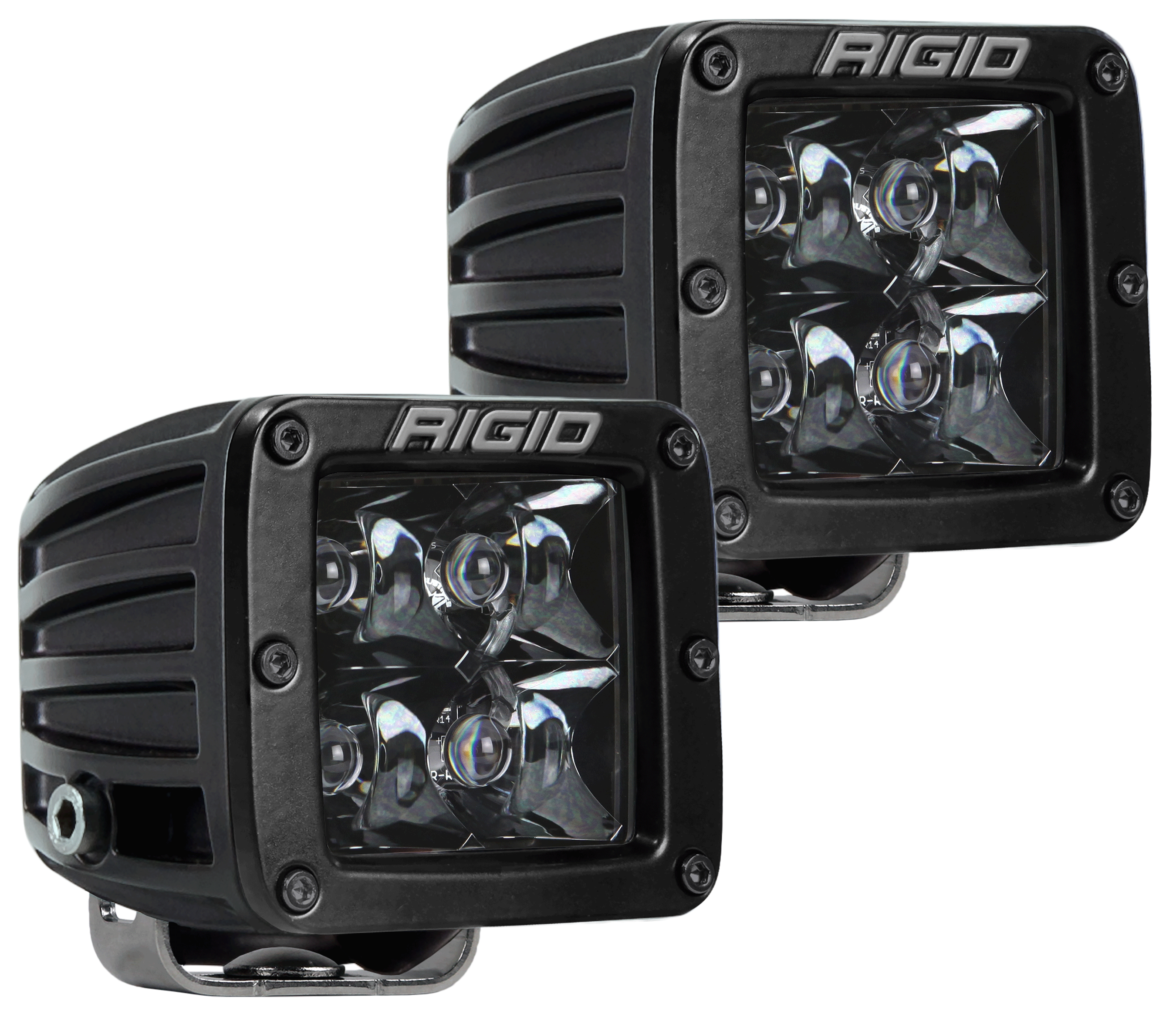 RIGID Industries D-Series PRO Midnight Edition, Spot Optic, Surface Mount, Pair 202213BLK