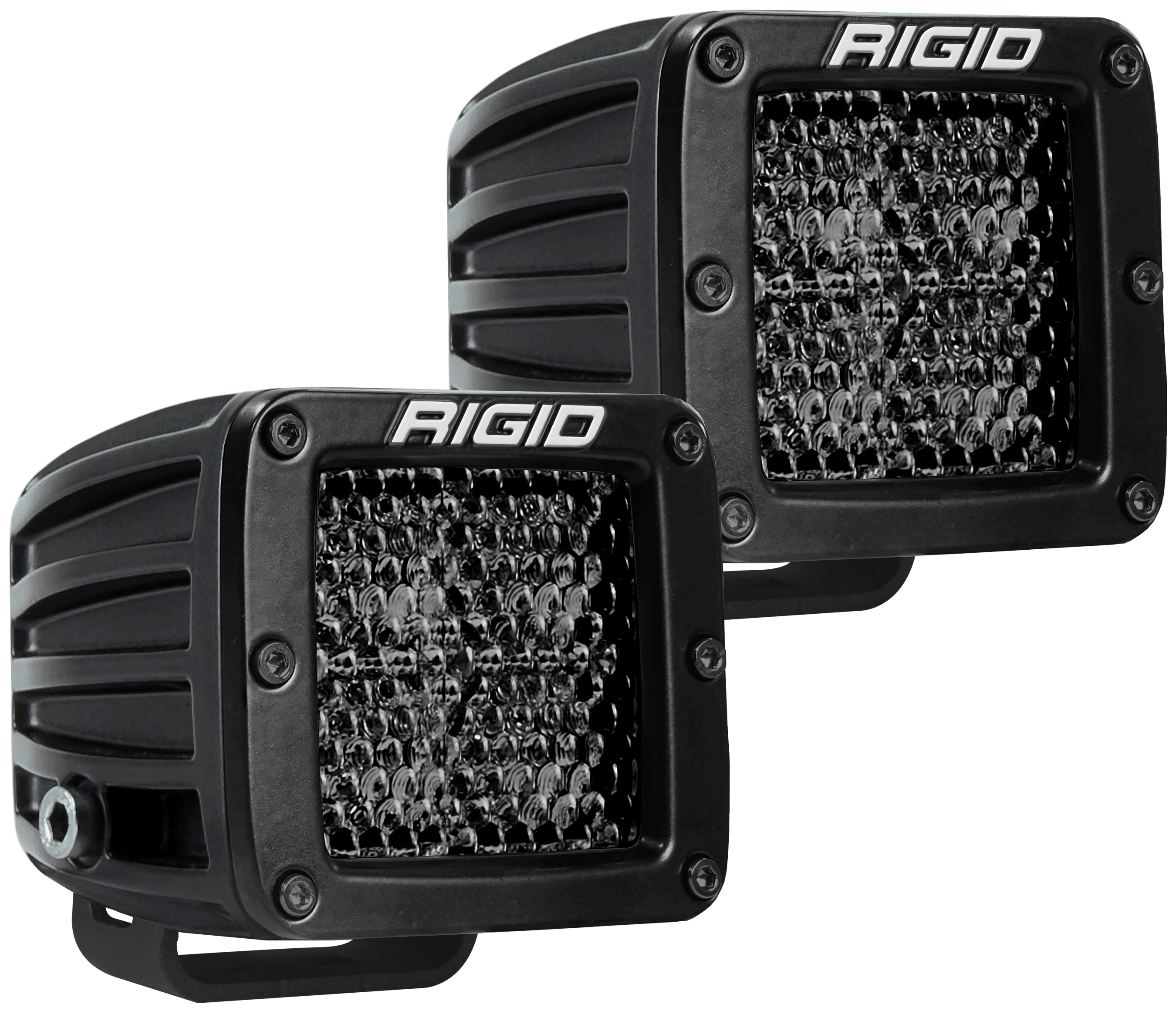 RIGID Industries D-Series PRO Midnight Edition, Spot Diffused, Surface Mount, Pair 202513BLK