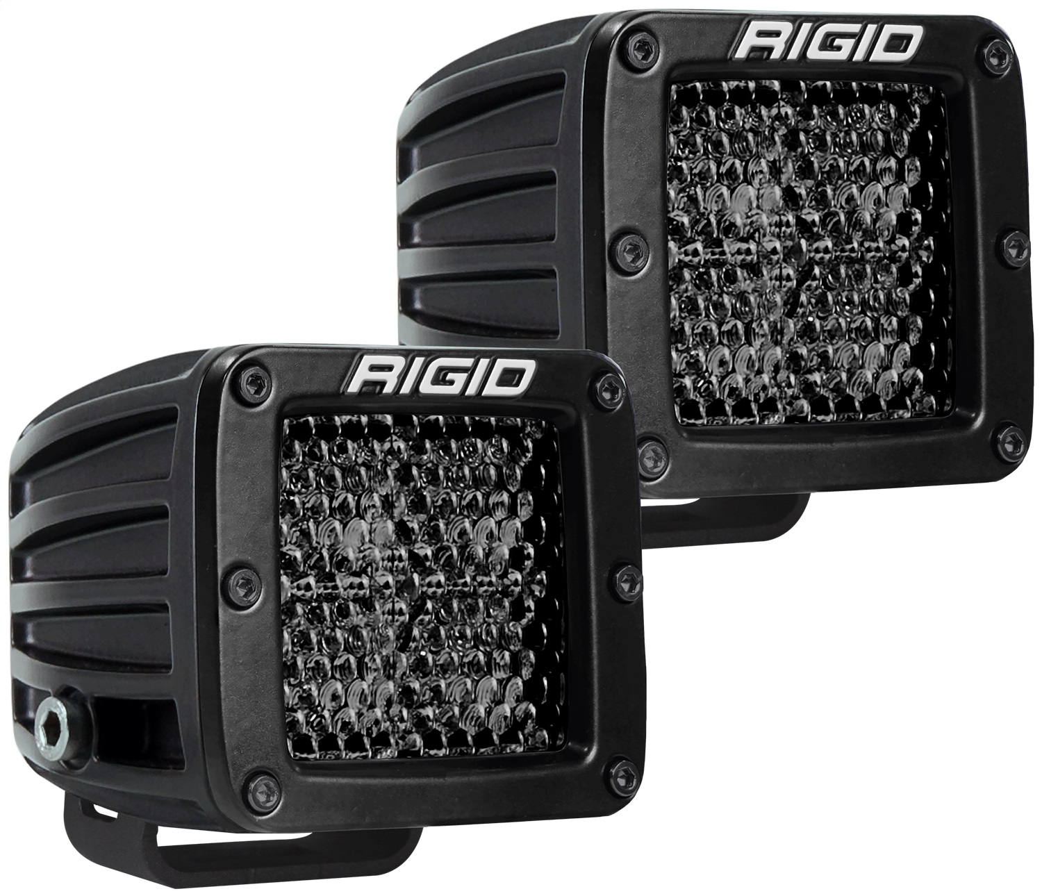 RIGID Industries D-Series PRO Midnight Edition, Spot Diffused, Surface Mount, Pair 202513BLK