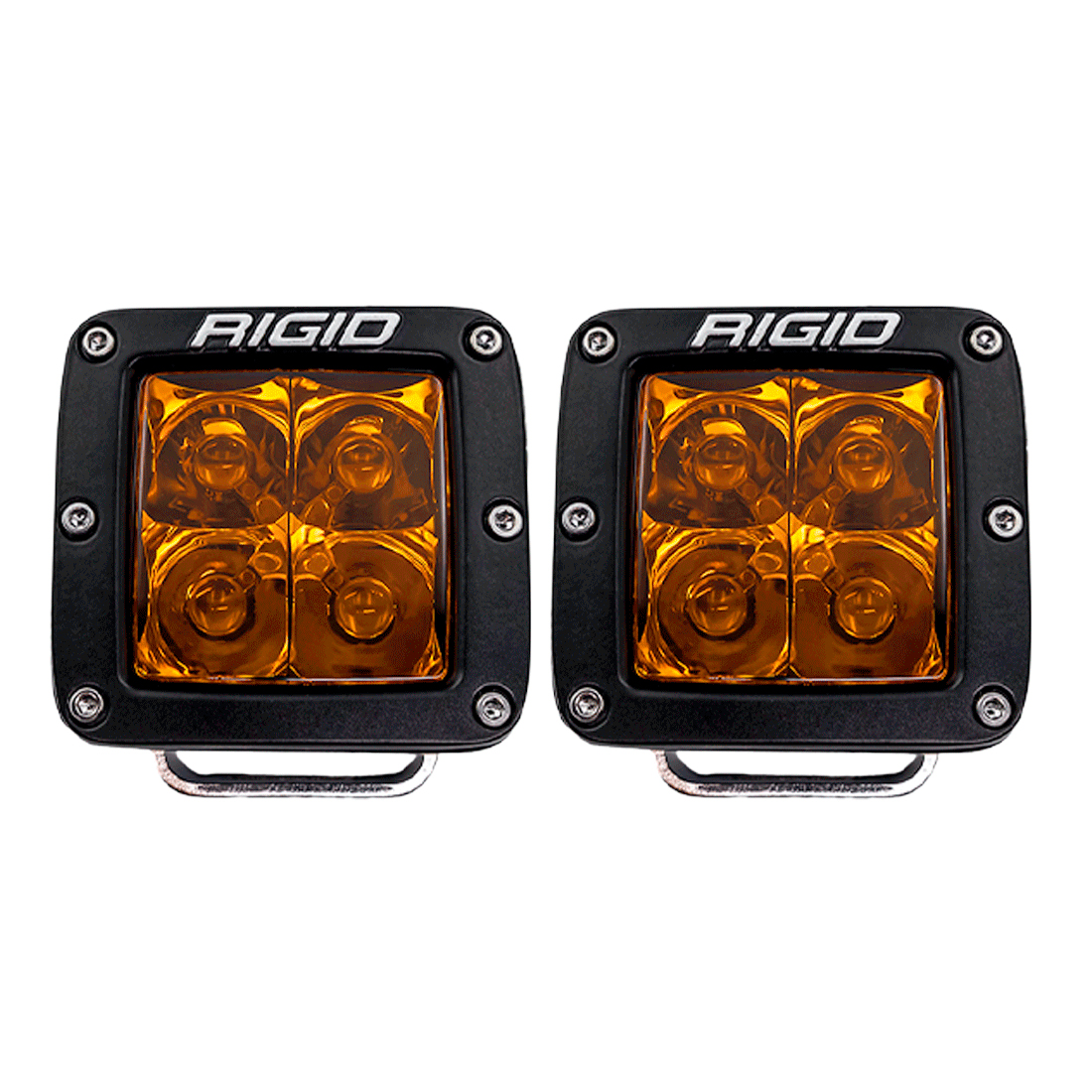 RIGID Industries D-Series Spot with Amber PRO Lens - Pair 20252