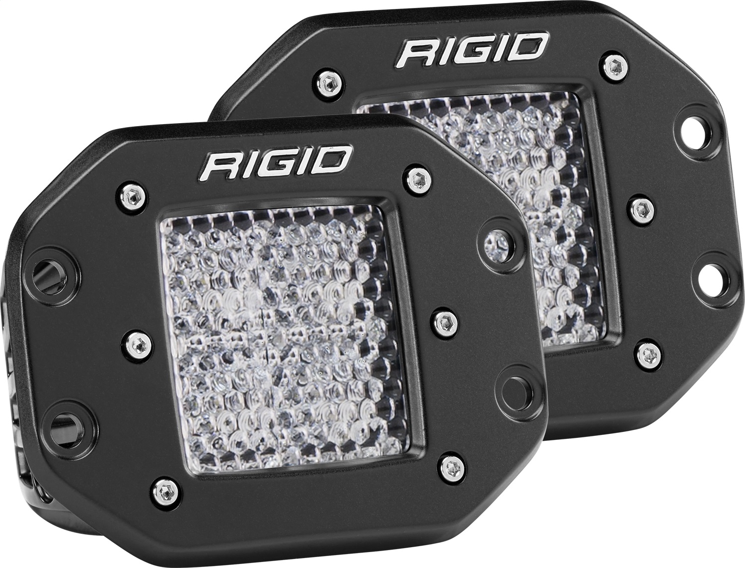 RIGID Industries D-Series PRO LED Light, Diffused Lens, Flush Mount, Pair 212513