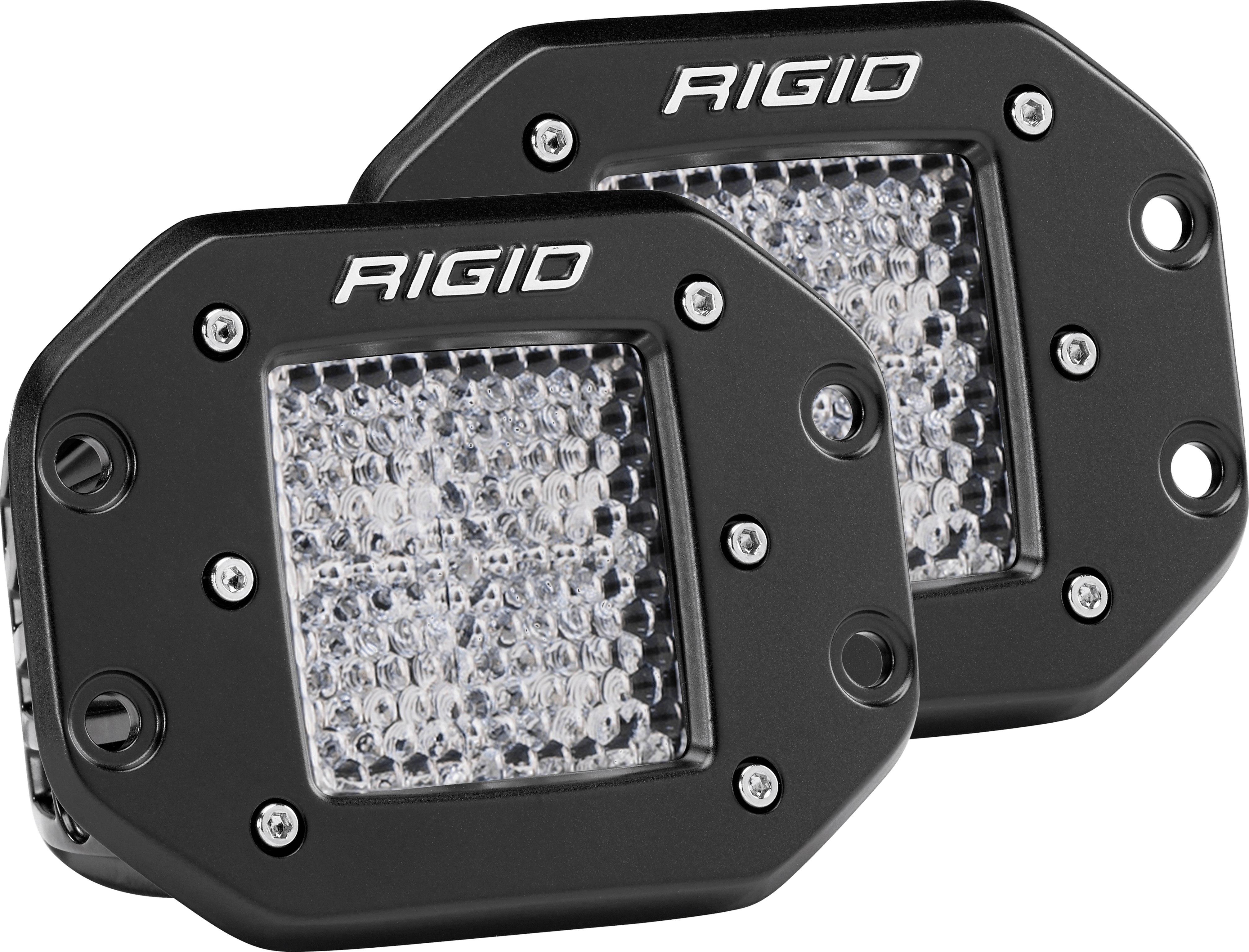 RIGID Industries D-Series PRO LED Light, Diffused Lens, Flush Mount, Pair 212513