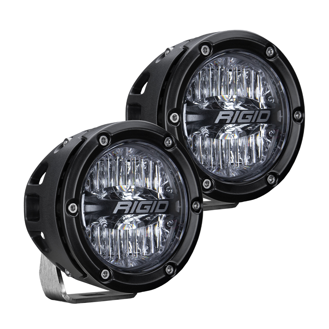 RIGID Industries 2021 Bronco A-Pillar Light Kit with a set of 360 Spot and a set 360 Drive Lights 46722