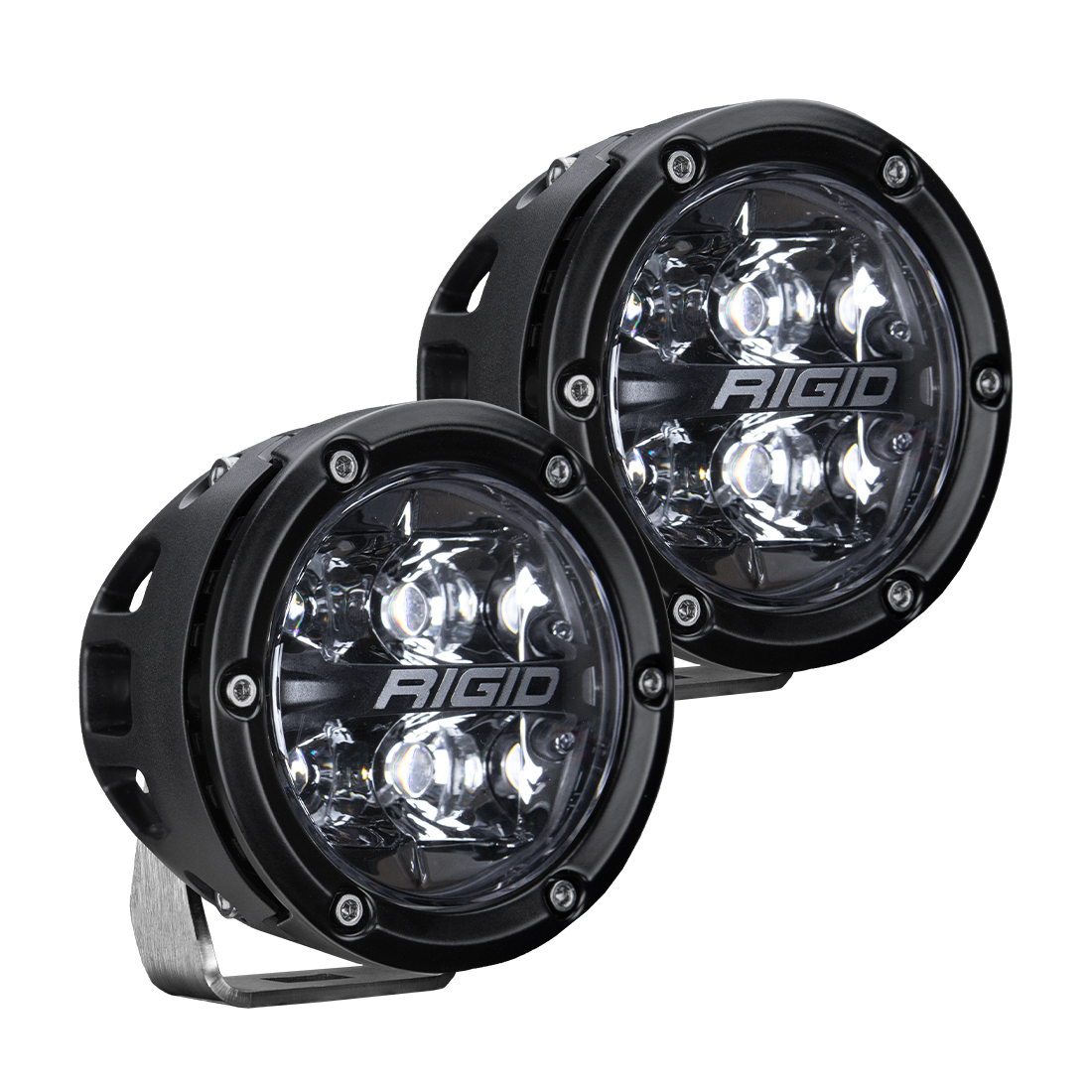 RIGID Industries 2021 Bronco A-Pillar Light Kit with a set of 360 Spot and a set 360 Drive Lights 46722