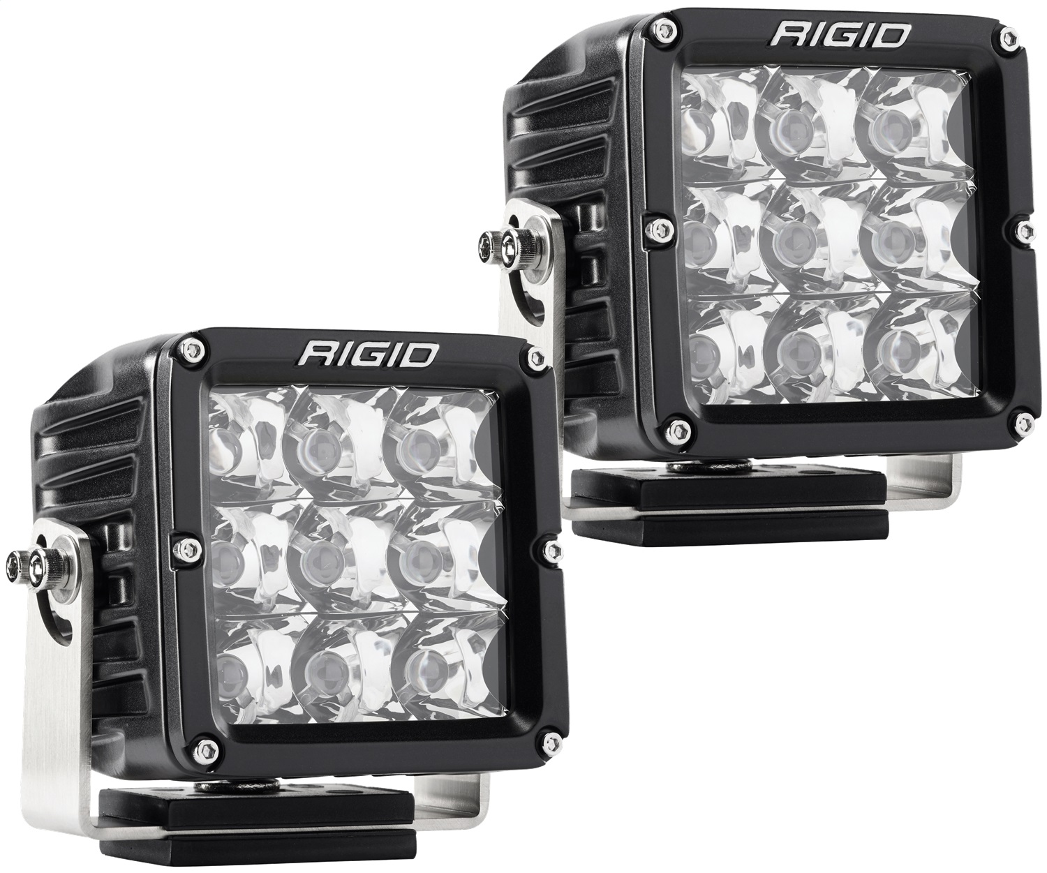 RIGID Industries D-XL PRO LED Light, Spot Optic, Surface Mount, Black Housing, Pair 322213