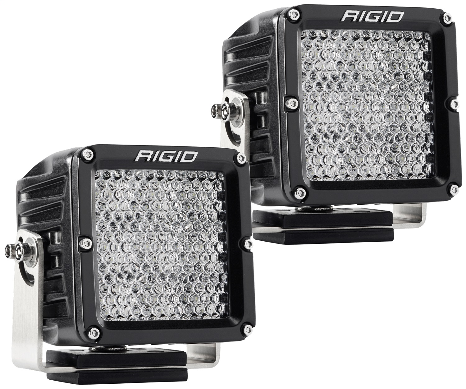 RIGID Industries D-XL PRO LED Light, Flood Diffused, Surface Mount, Black Housing, Pair 322313