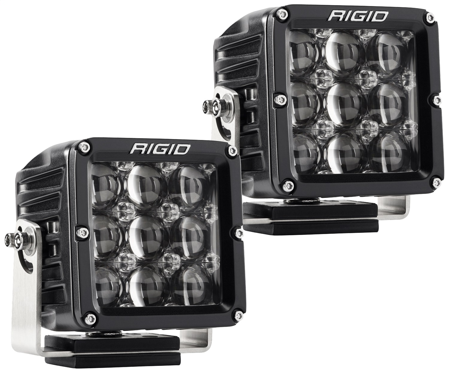 RIGID Industries D-XL PRO LED Light, Hyperspot Optic, Surface Mount, Black Housing, Pair 322413