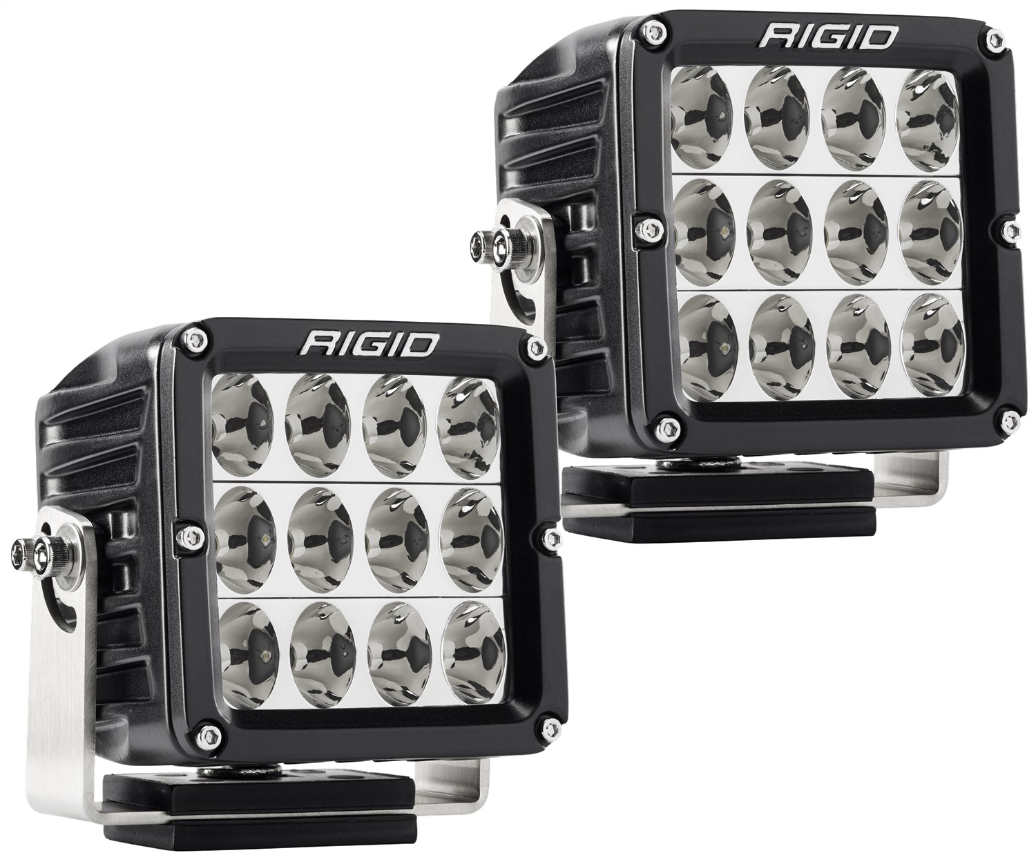 RIGID Industries D-XL PRO LED Light, Driving Optic, Surface Mount, Black Housing, Pair 322613