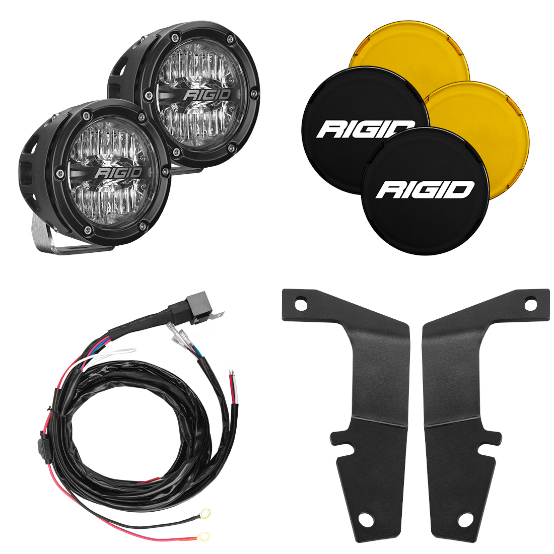 RIGID Industries 2010-2020 Toyota 4Runner A-Pillar Light Kit, Includes 4In 360-Series Drive 46704