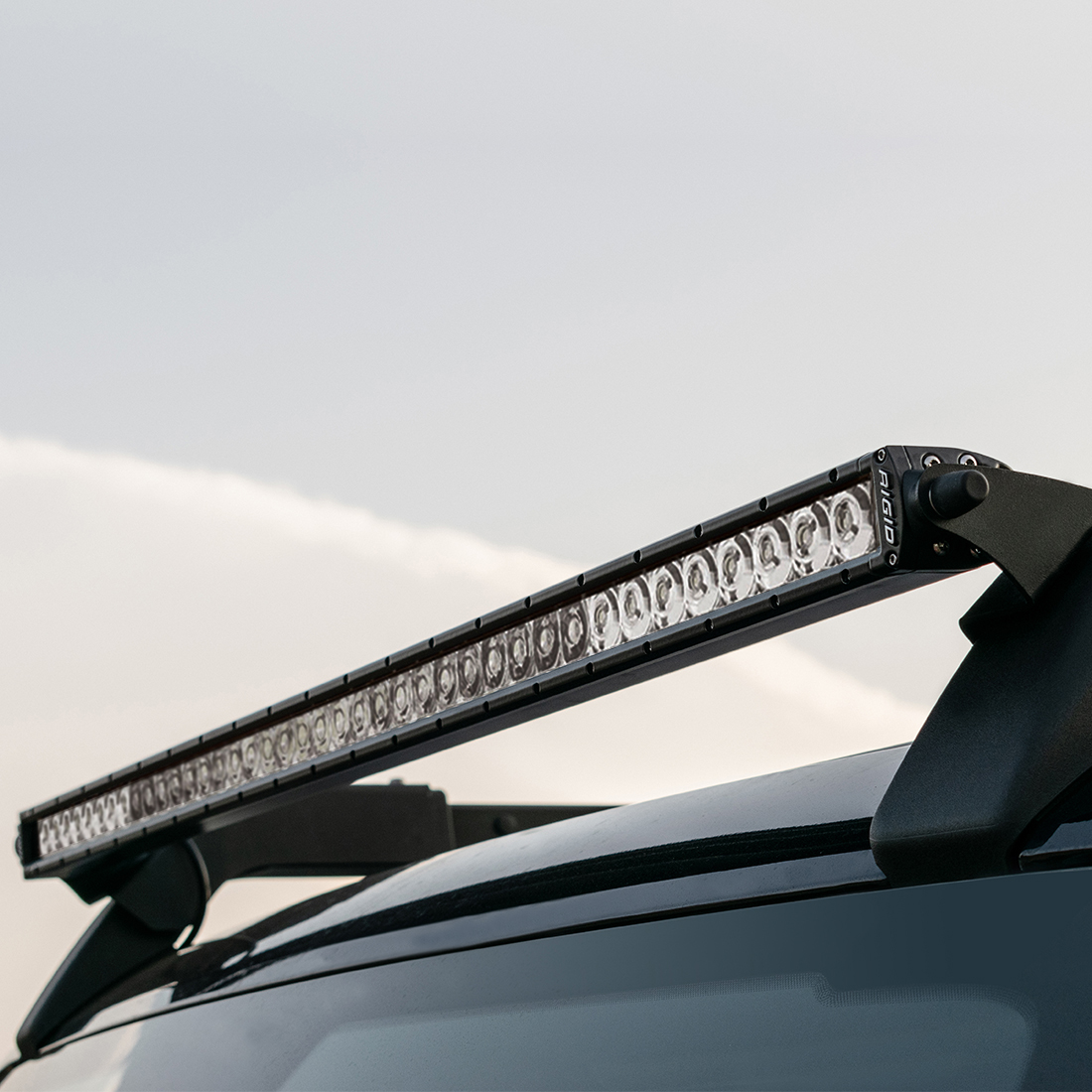 RIGID Industries 2021 Bronco Roof Rack Light Kit with a SR Spot/Flood Combo Bar Included 46726