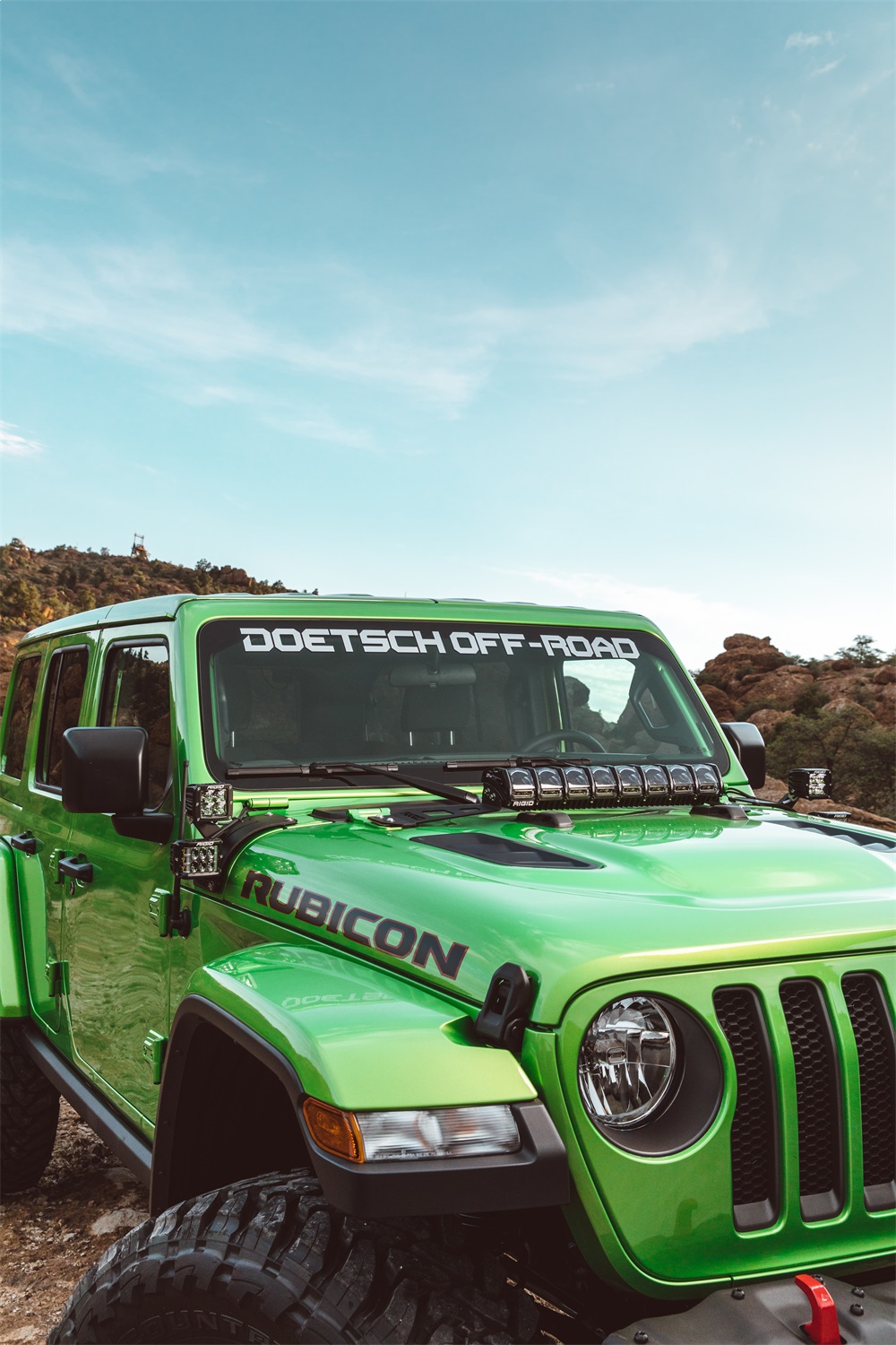 RIGID Industries 2018-2021 Jeep Wrangler JL Adapt Hood Mount, Fits 20 Inch Adapt LED Light 41665