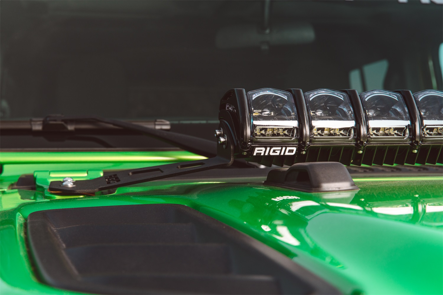 RIGID Industries 2018-2021 Jeep Wrangler JL Adapt Hood Mount, Fits 20 Inch Adapt LED Light 41665