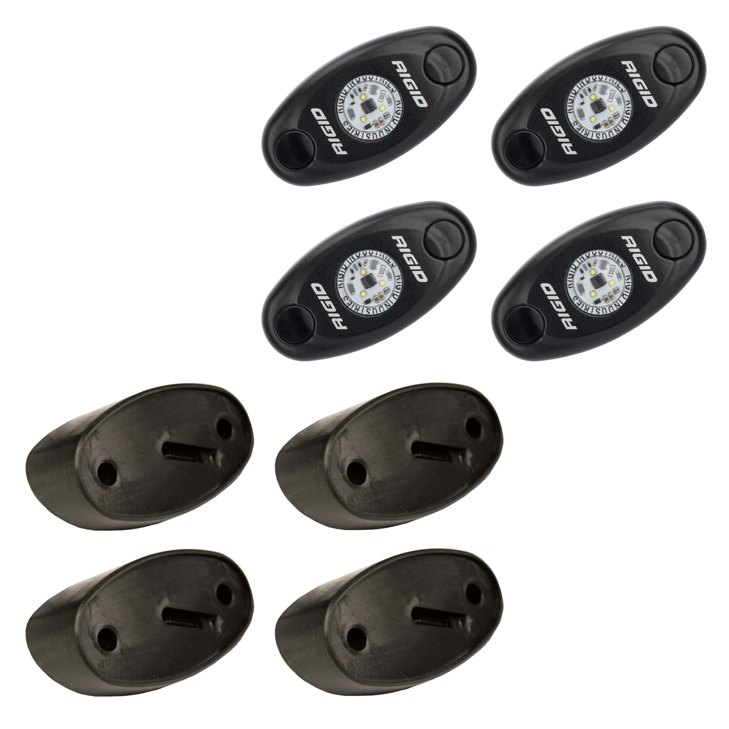 RIGID Industries A-Series LED Universal Rock Light Kit, High Power Amber, Set Of 4 400243