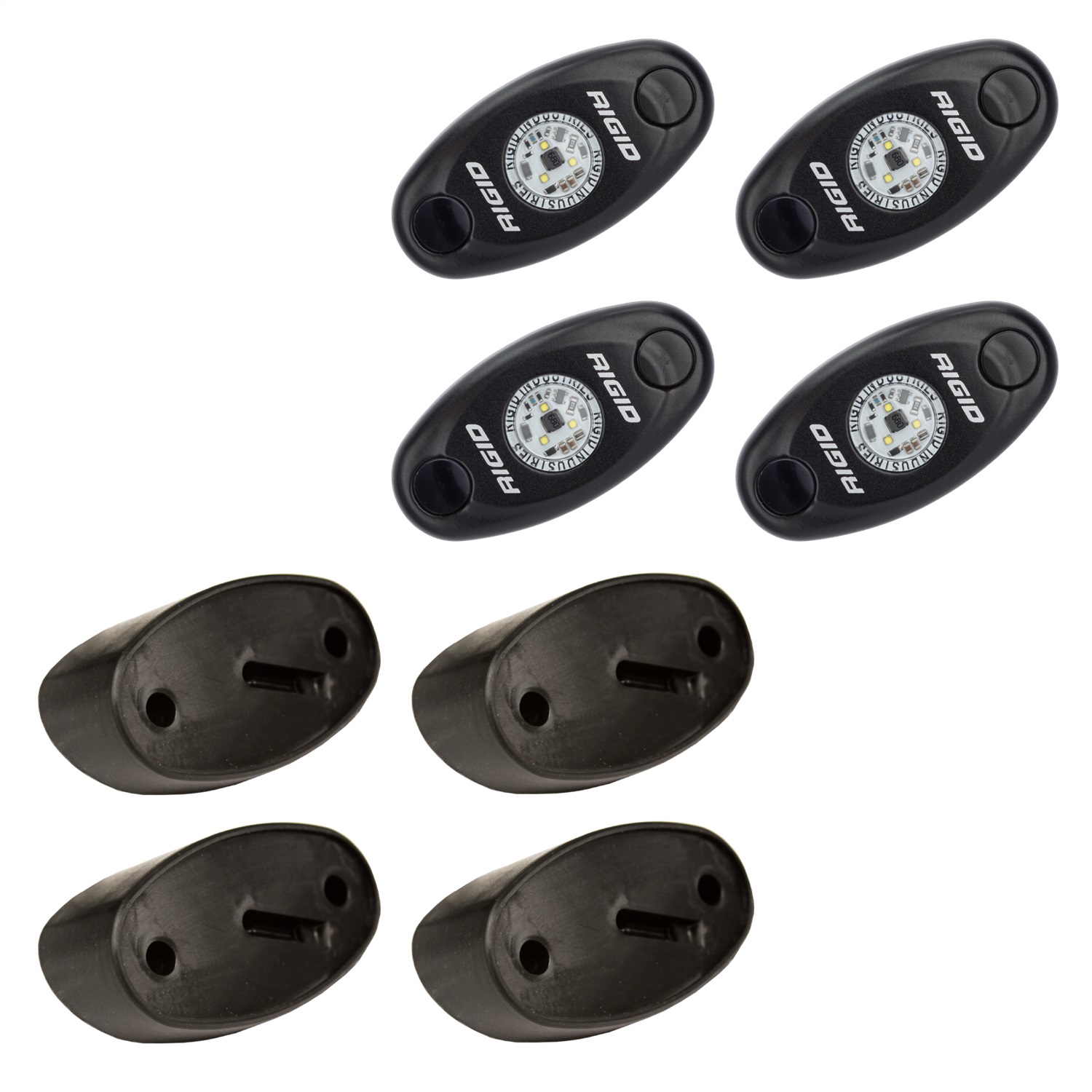 RIGID Industries A-Series LED Universal Rock Light Kit, High Power Cool White, Set Of 4 400203