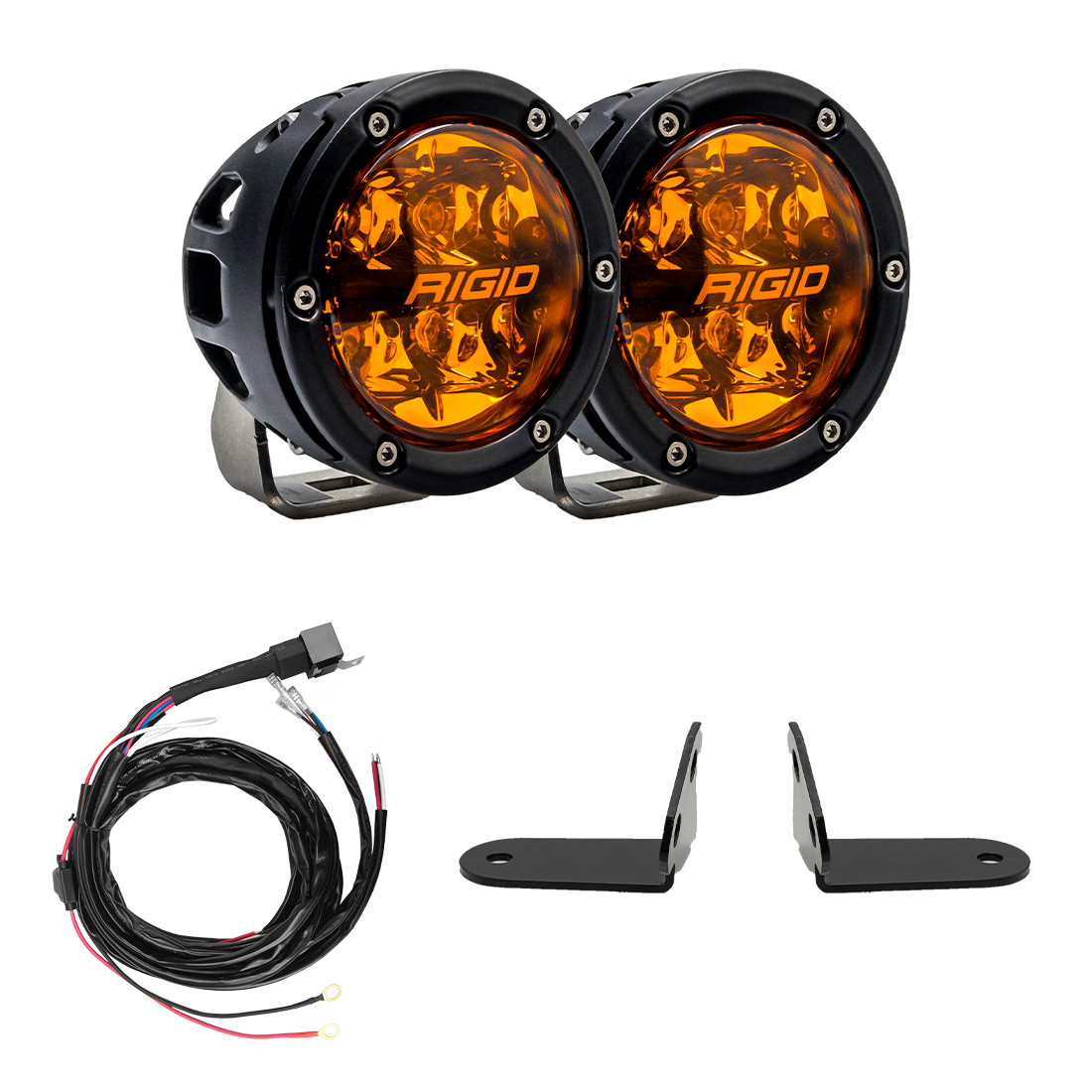 RIGID Industries Razor 360-Series Amber PRO A-Pillar Light Kit 41652