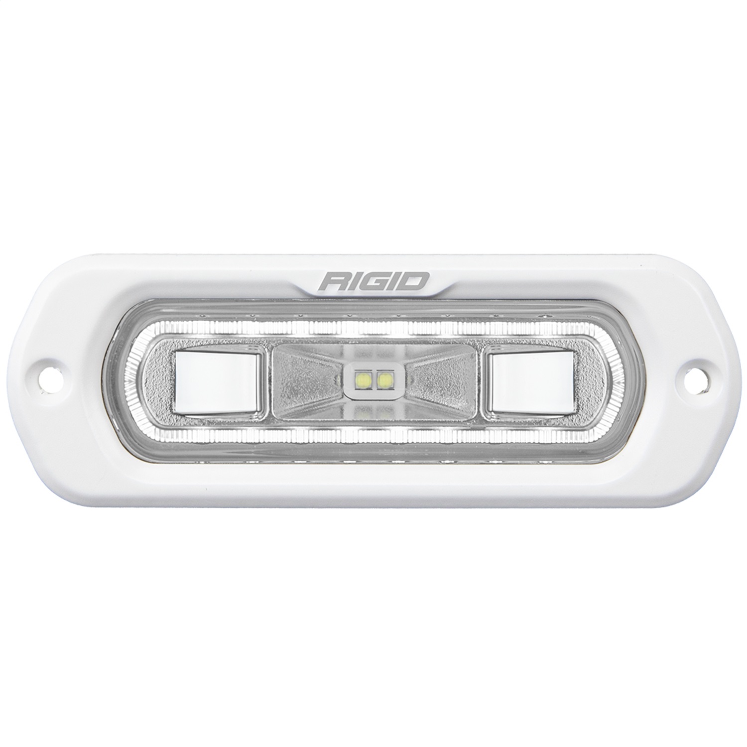 RIGID Industries SR-L Series Marine Spreader Pod, 2 Wire Flush Mount, White W/White Halo 51200