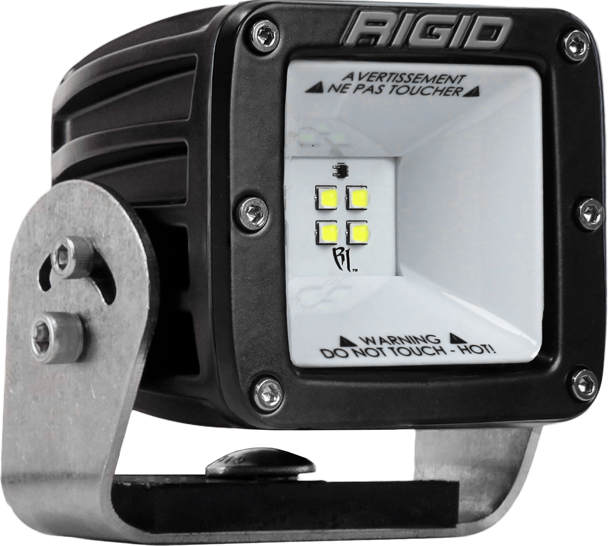 RIGID Industries 2X2 115 Degree DC LED Scene Light, Surface Mount, Black Housing, Single 681513