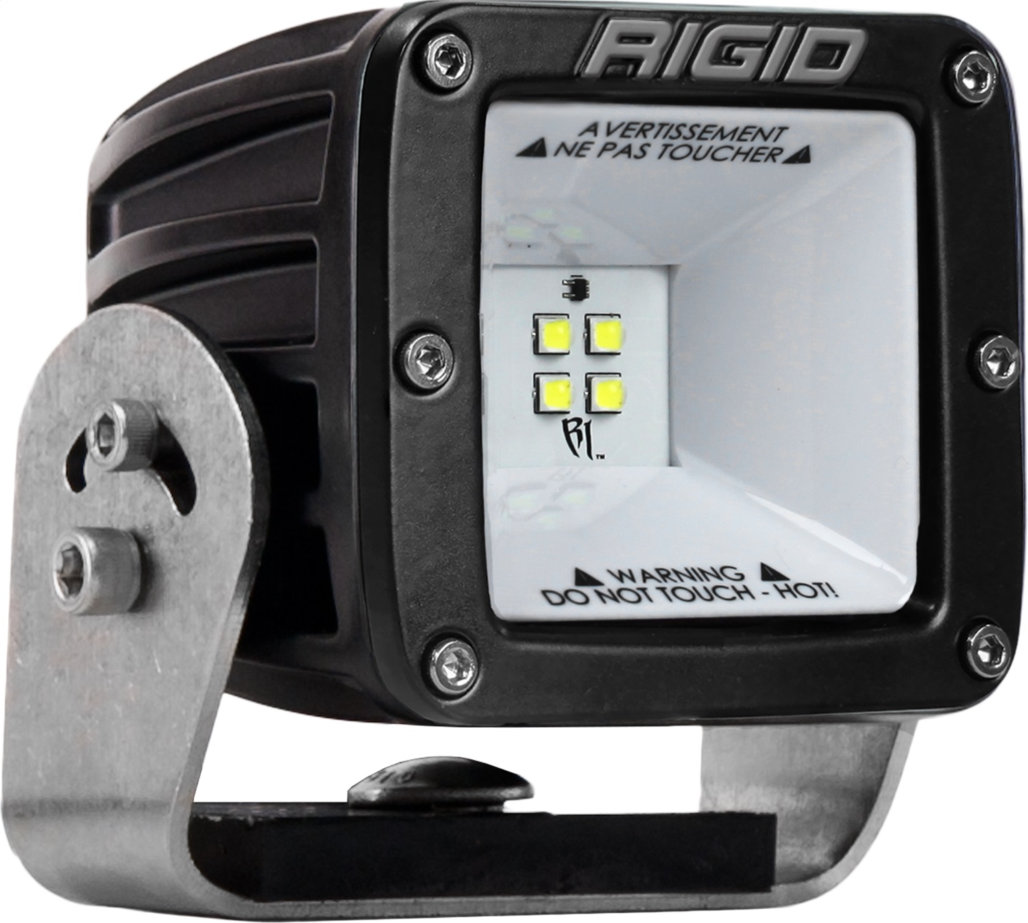RIGID Industries 2X2 115 Degree DC LED Scene Light, Surface Mount, Black Housing, Single 681513