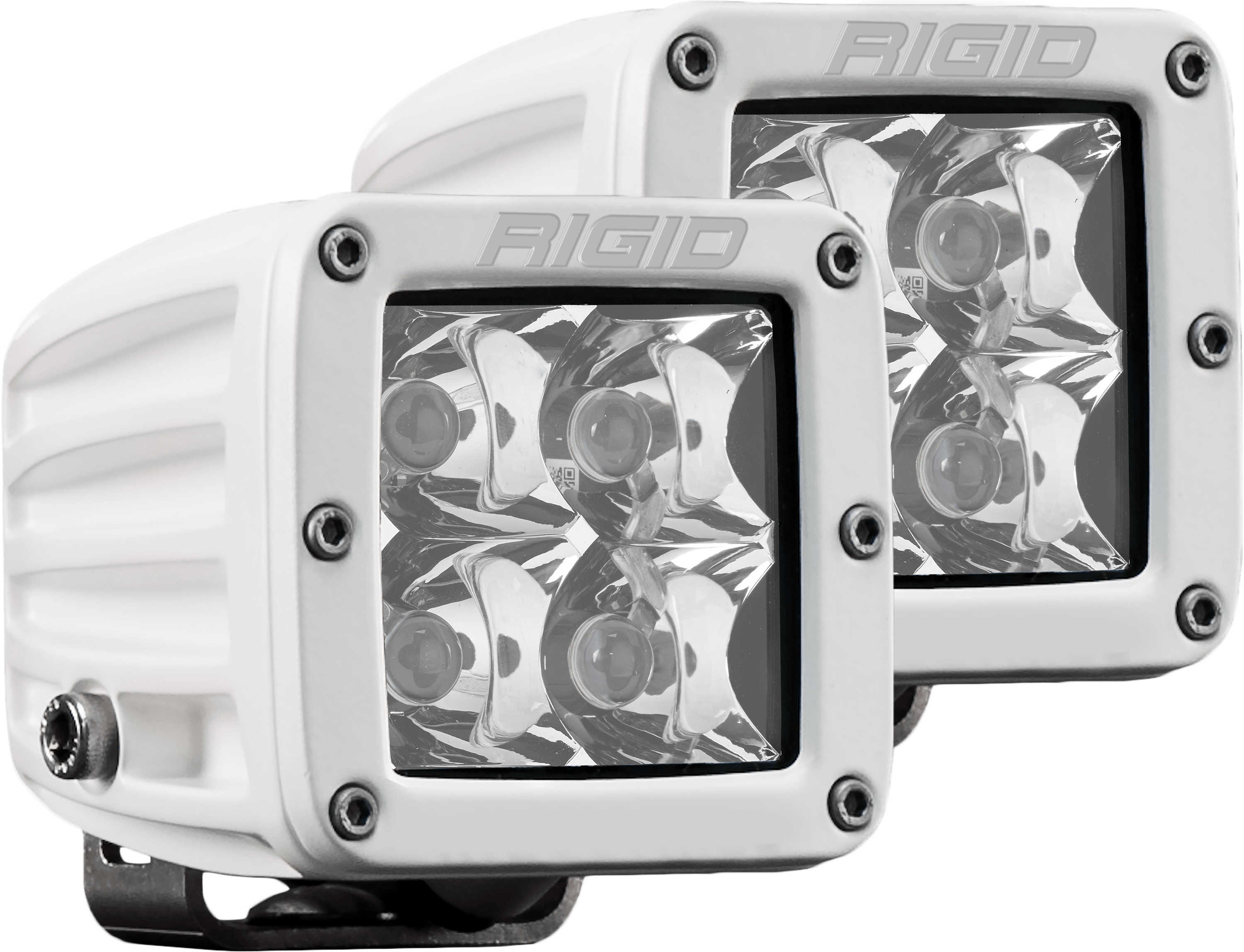 RIGID Industries D-Series PRO LED Light, Spot Optic, Surface Mount, White Housing, Pair 602213