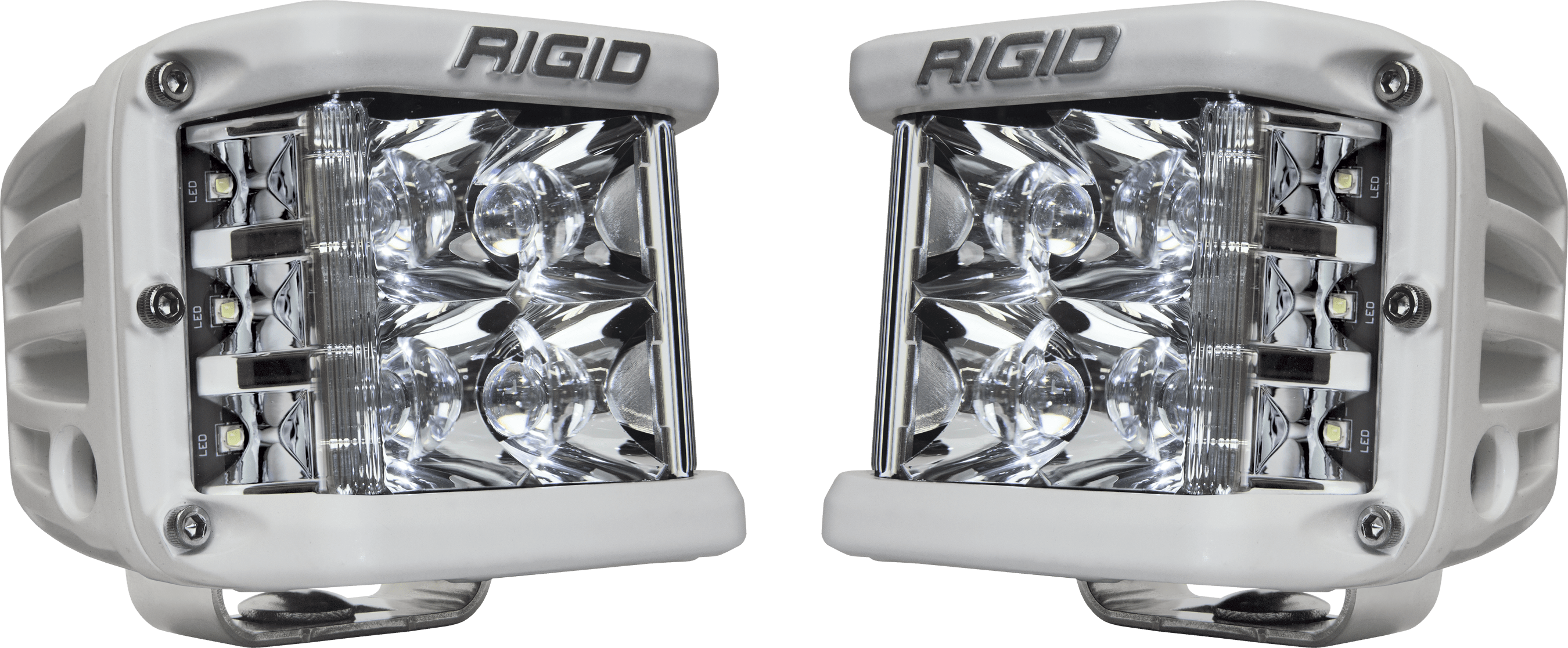 RIGID Industries D-SS PRO Side Shooter, Spot Optic, Surface Mount, White Housing, Pair 862213