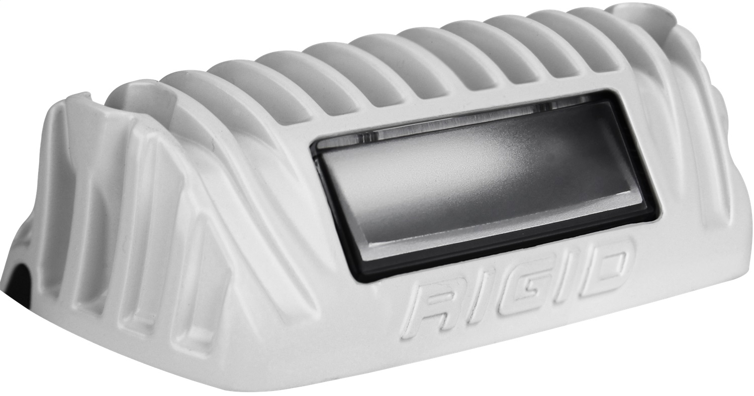 RIGID Industries 1x2 65 Degree DC LED Scene Light, White Housing, Single 86620