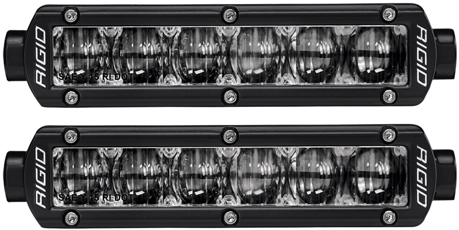 RIGID Industries SR-Series DOT/SAE J583 6 Inch White LED Fog Light, PAIR 906703