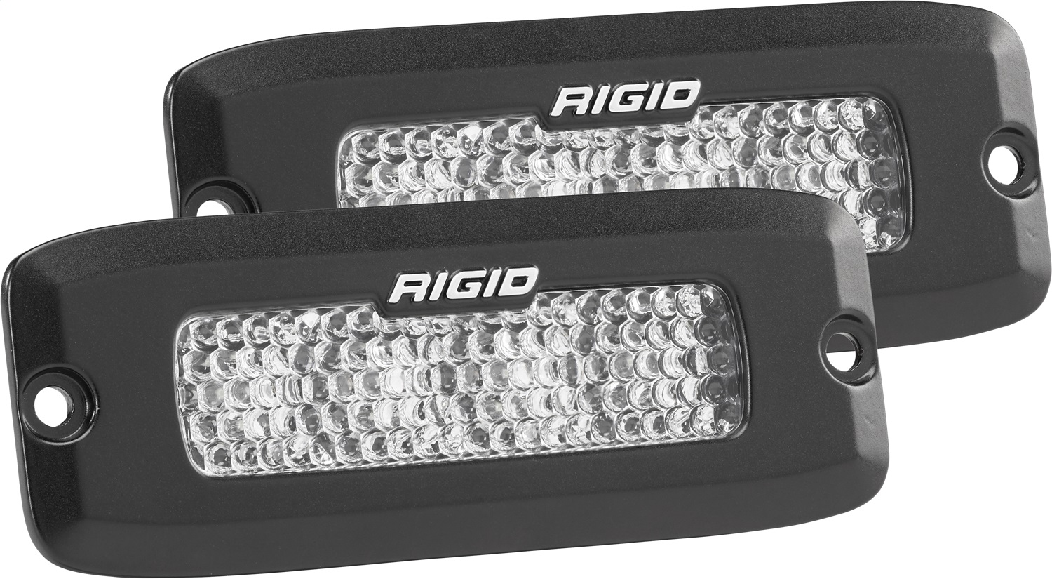 RIGID Industries SR-Q Series PRO, Flood Diffused, Flush Mount, Black Housing, Pair 925513