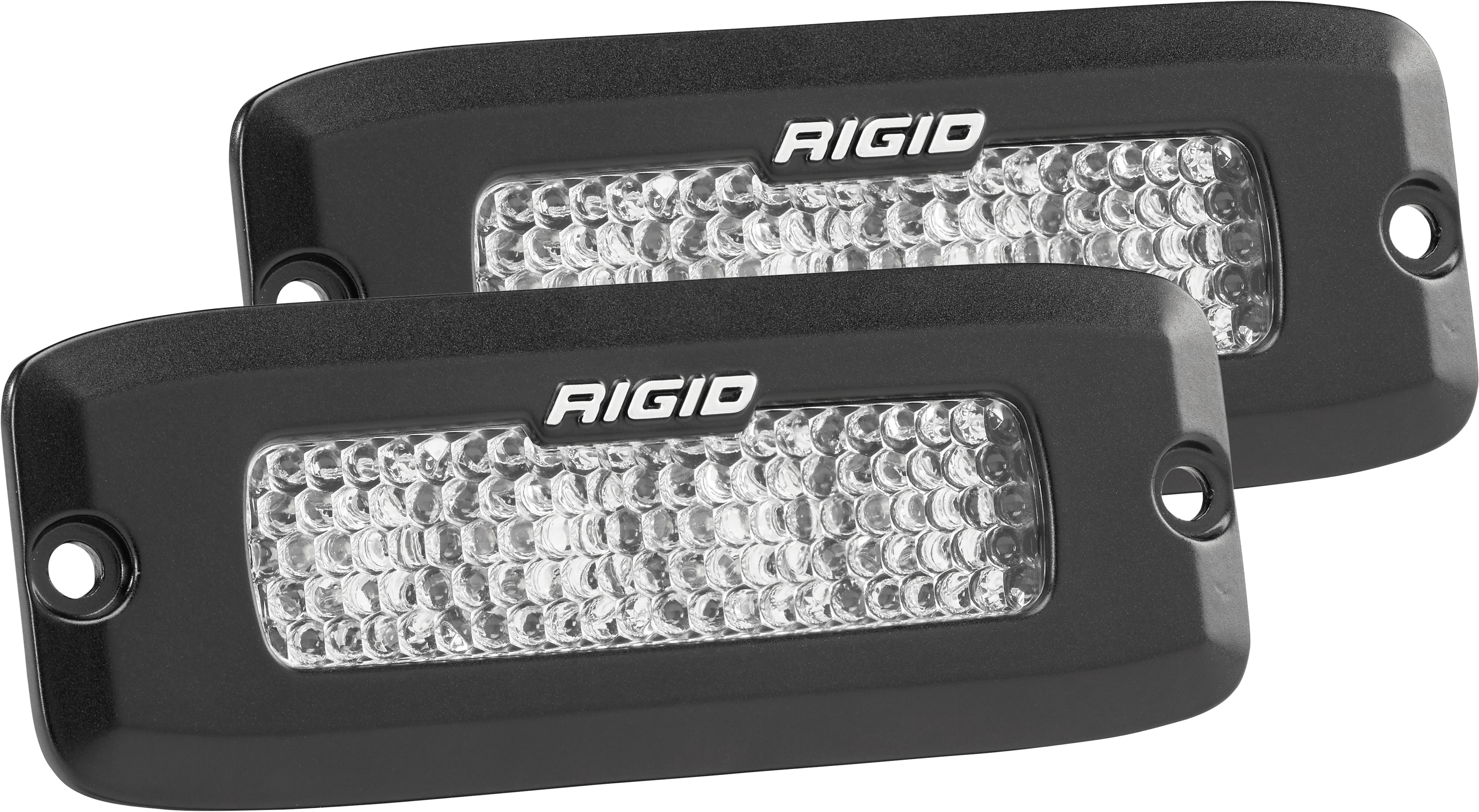 RIGID Industries SR-Q Series PRO, Flood Diffused, Flush Mount, Black Housing, Pair 925513