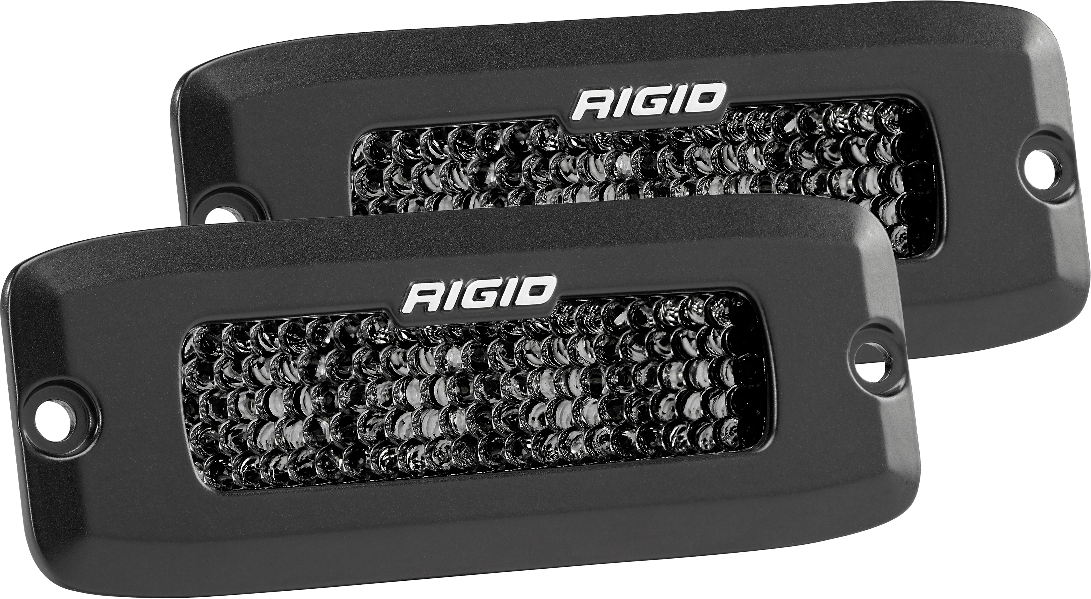 RIGID Industries SR-Q Series PRO Midnight Edition, Spot Diffused, Flush Mount, Pair 925513BLK