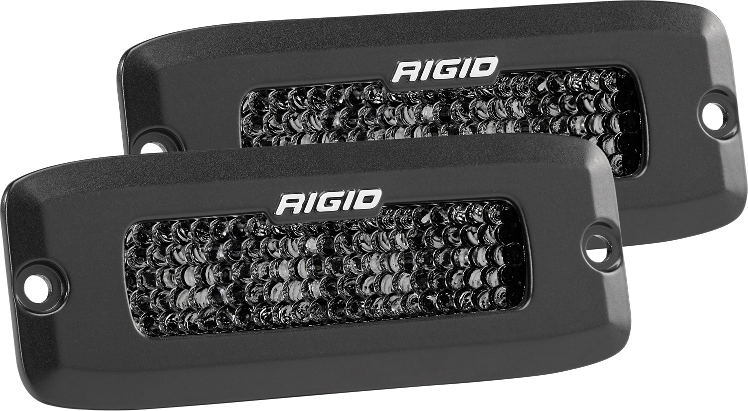 RIGID Industries SR-Q Series PRO Midnight Edition, Spot Diffused, Flush Mount, Pair 925513BLK
