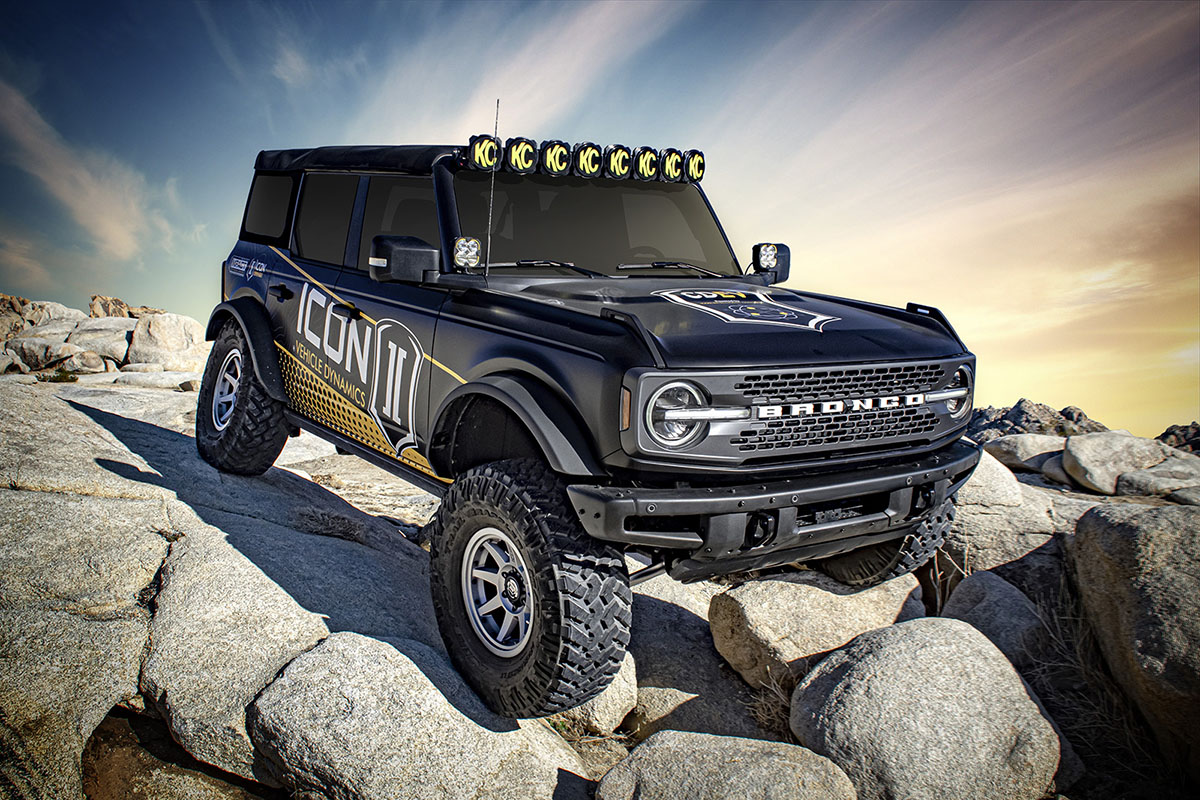ICON Vehicle Dynamics 21-23 BRONCO SASQUATCH 2-3" LIFT STAGE 5 SUSPENSION SYSTEM TUBULAR K40015T