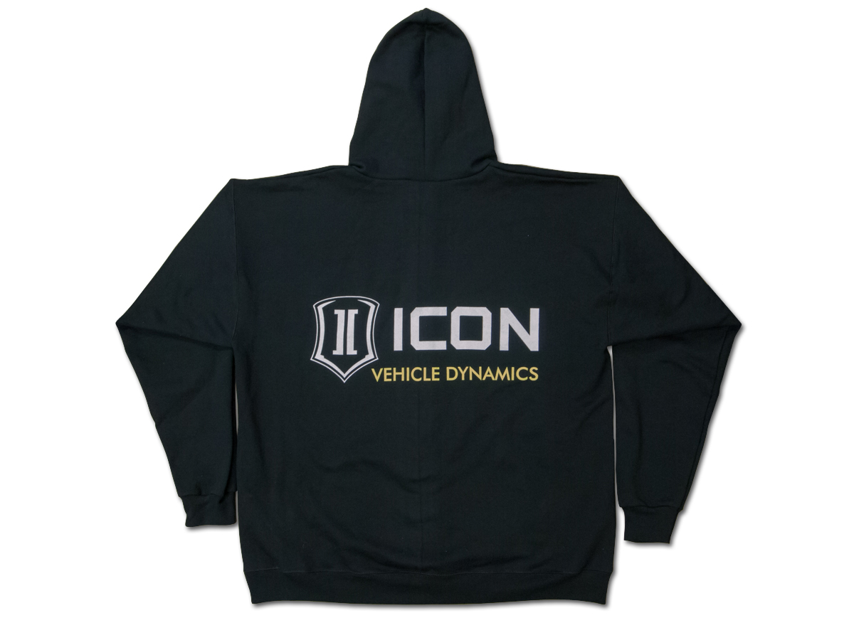 ICON Vehicle Dynamics ICON STANDARD HOODY BLACK - LARGE ICON-HOODY-STD-BLK-L