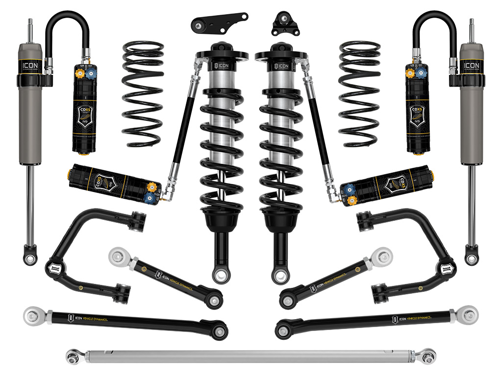 ICON Vehicle Dynamics 24-25 TACOMA 1.25-3" STAGE 12 SUSPENSION SYSTEM TUBULAR OVERLAND REAR COILS K53302TX