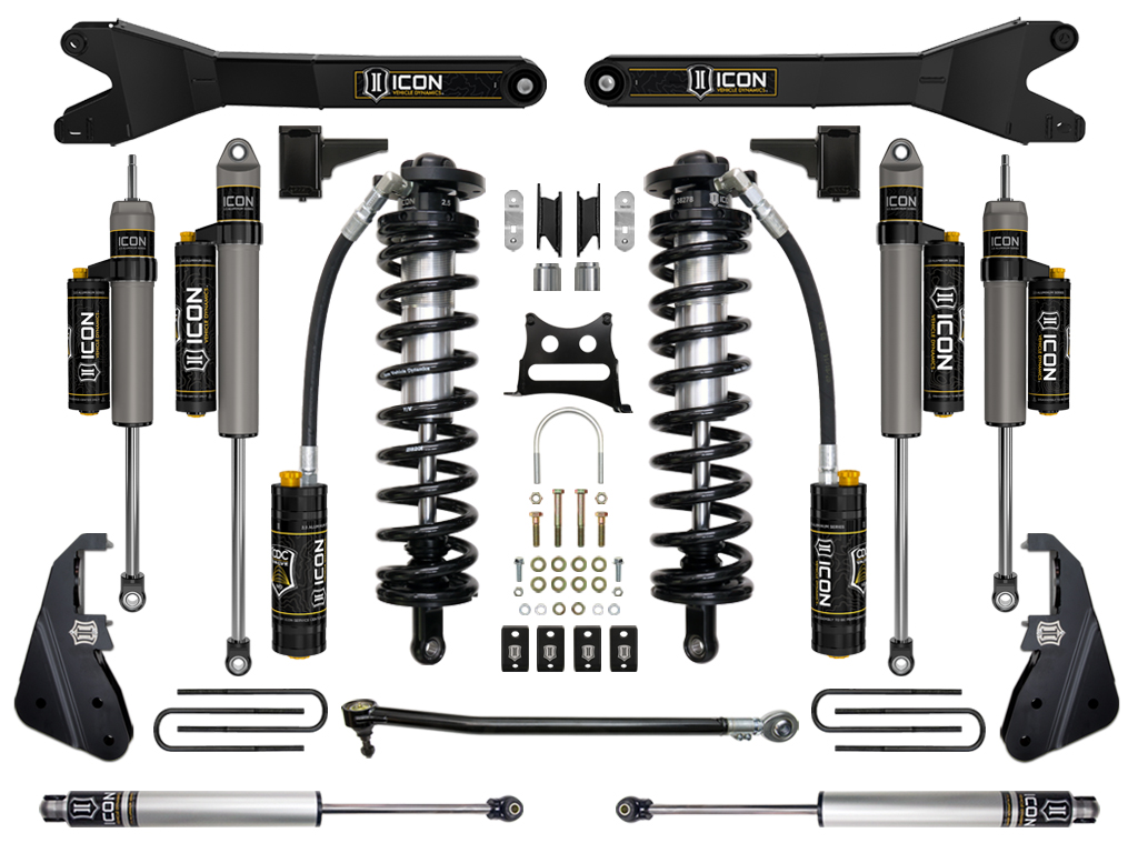 ICON Vehicle Dynamics 17-22 FORD F250/F350 4-5.5" STAGE 6 COILOVER CONVERSION SYSTEM W RADIUS ARM K63156R