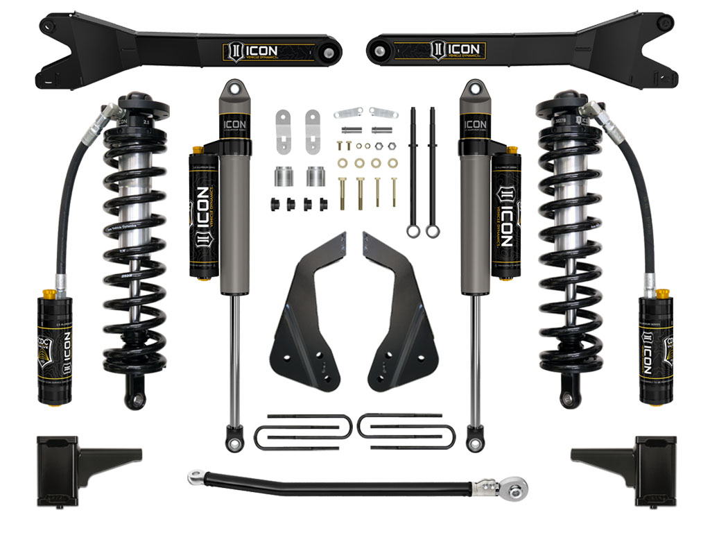 ICON Vehicle Dynamics 05-07 FORD F250/F350 4-5.5" STAGE 4 COILOVER CONVERSION SYSTEM W RADIUS ARM K63114R