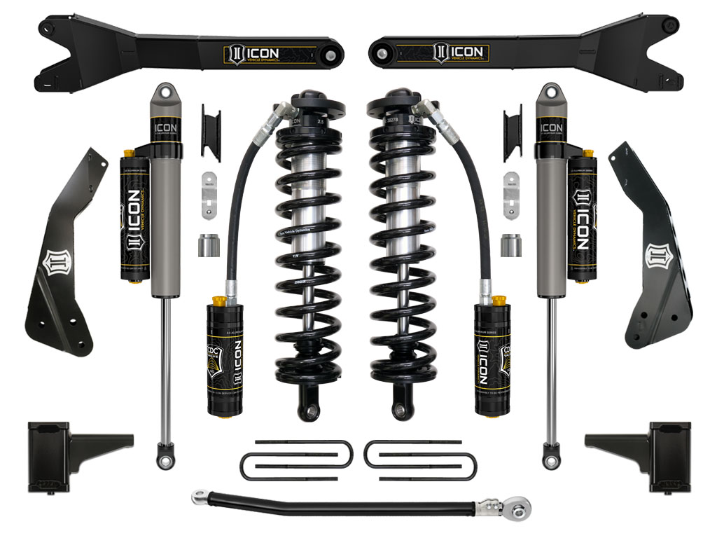 ICON Vehicle Dynamics 11-16 FORD F250/F350 4-5.5" STAGE 4 COILOVER CONVERSION SYSTEM W RADIUS ARM K63134R