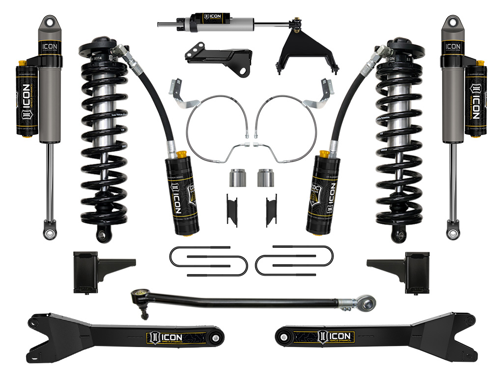 ICON Vehicle Dynamics 23-25 FORD F250/F350 4-5.5" STAGE 5 COILOVER CONVERSION SYSTEM W/ RADIUS ARMS K63215R